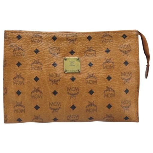 Leather clutch bag