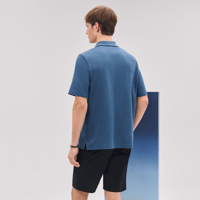 Bleu Turquin "Piqures Sellier" Polo Shirt