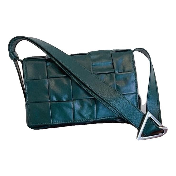Cassette leather handbag