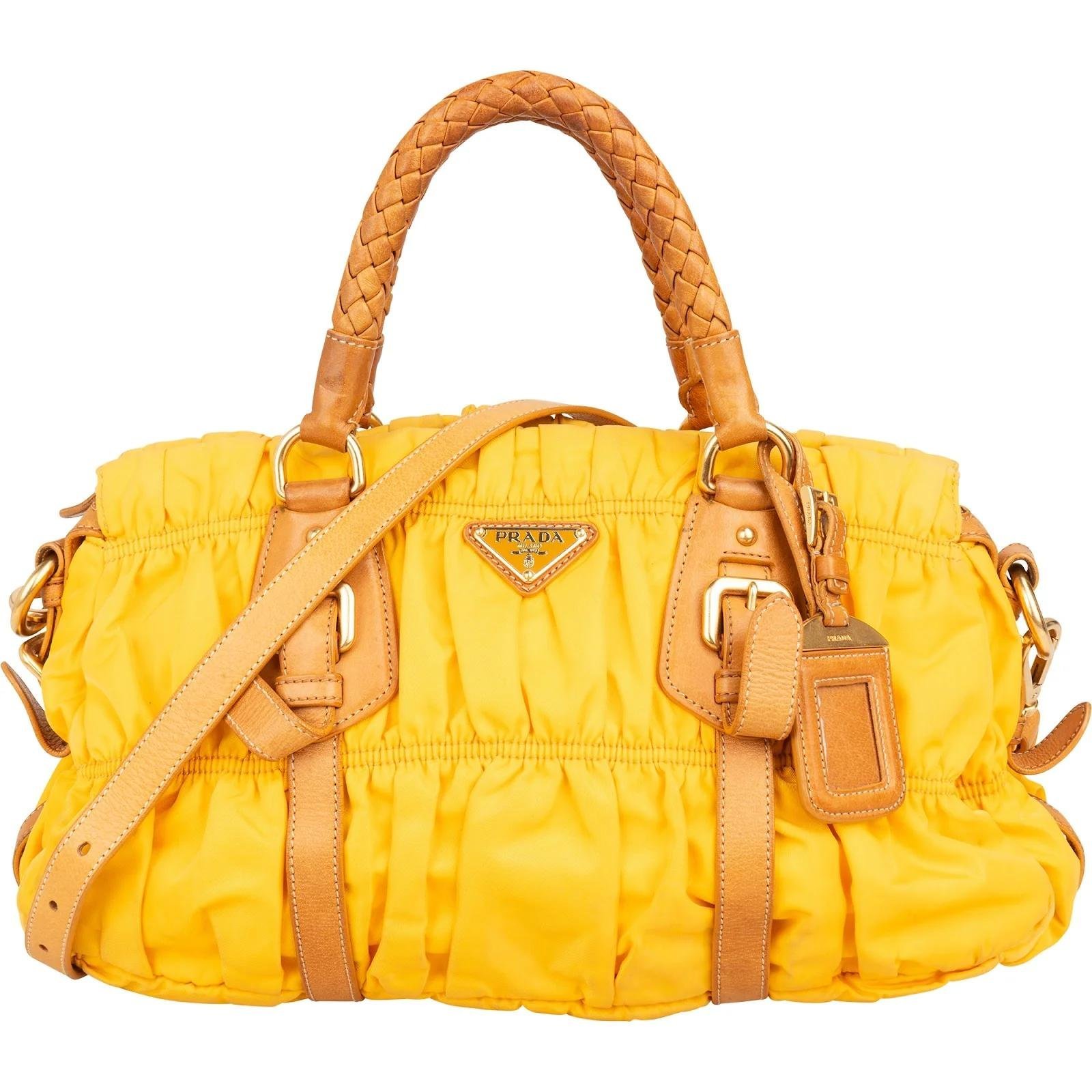 Re-Nylon leather handbag
