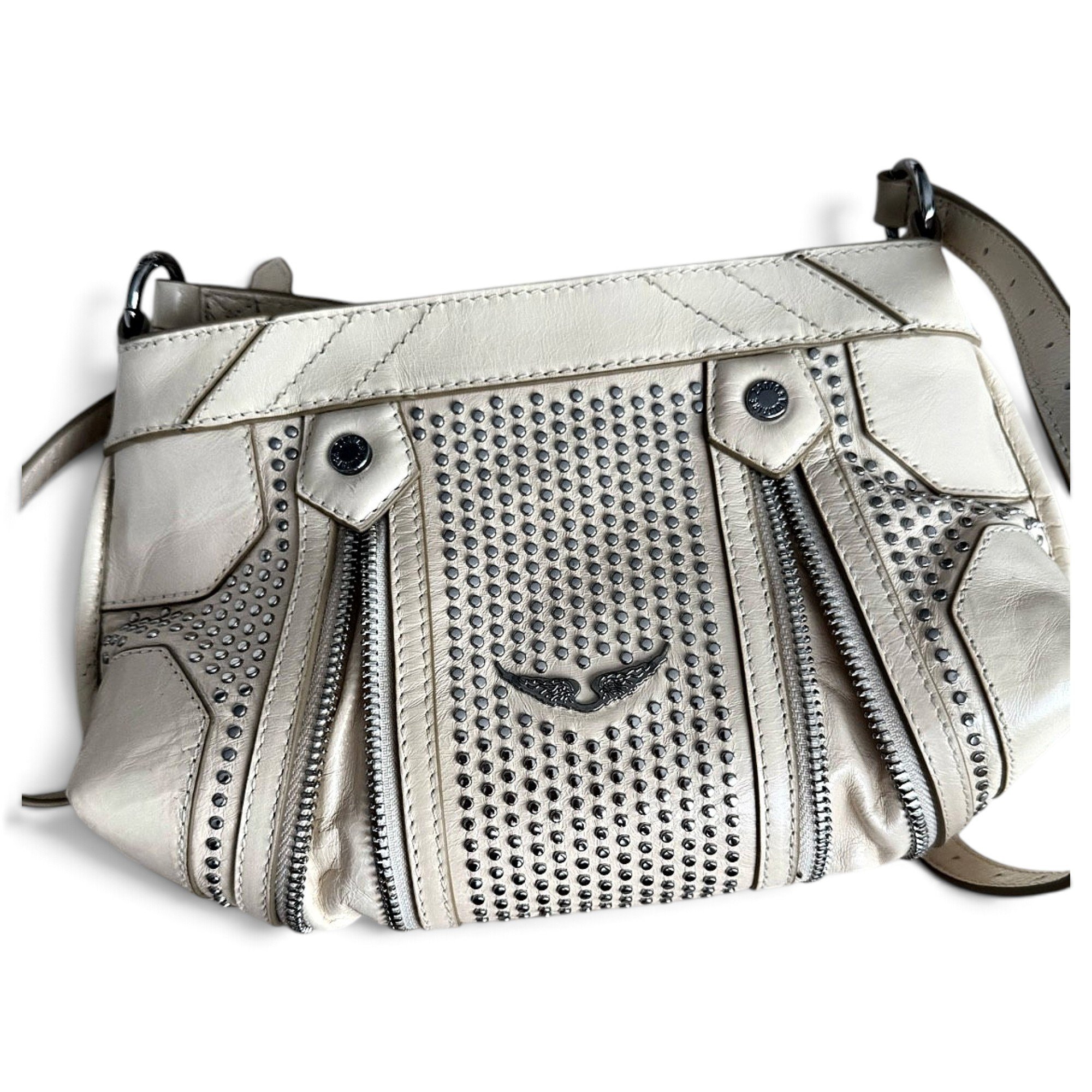 Rock leather crossbody bag