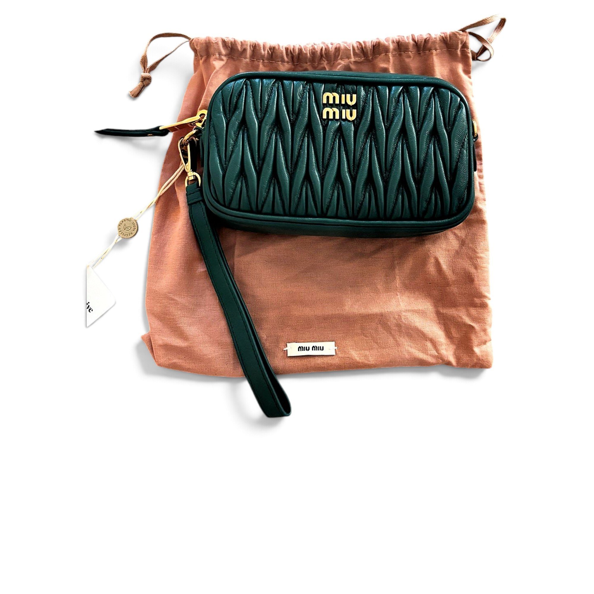 Leather clutch bag