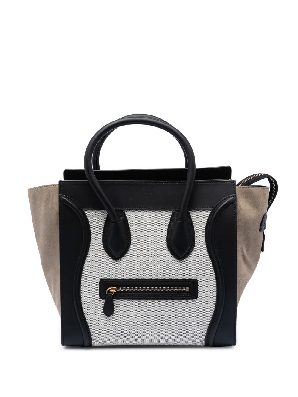 2013 Mini Canvas and Suede Tricolor Luggage tote bag