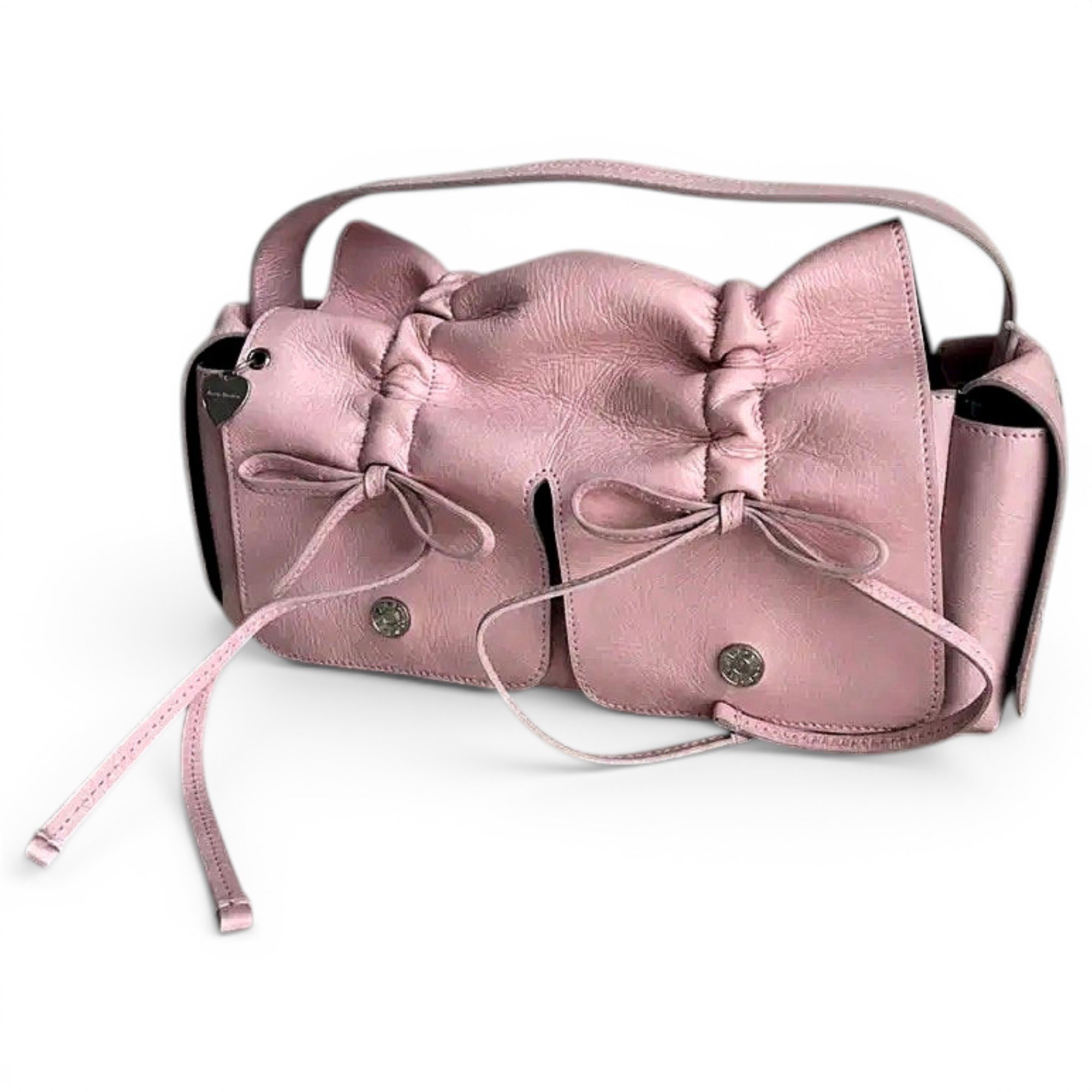 Multipocket leather handbag
