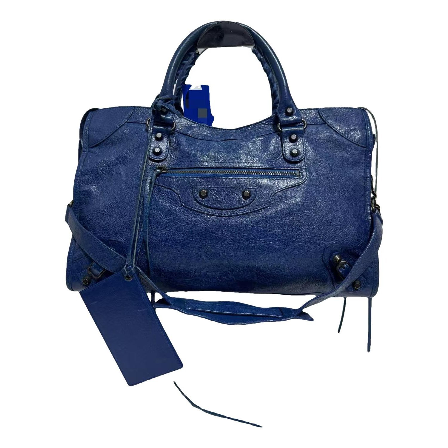 City leather handbag