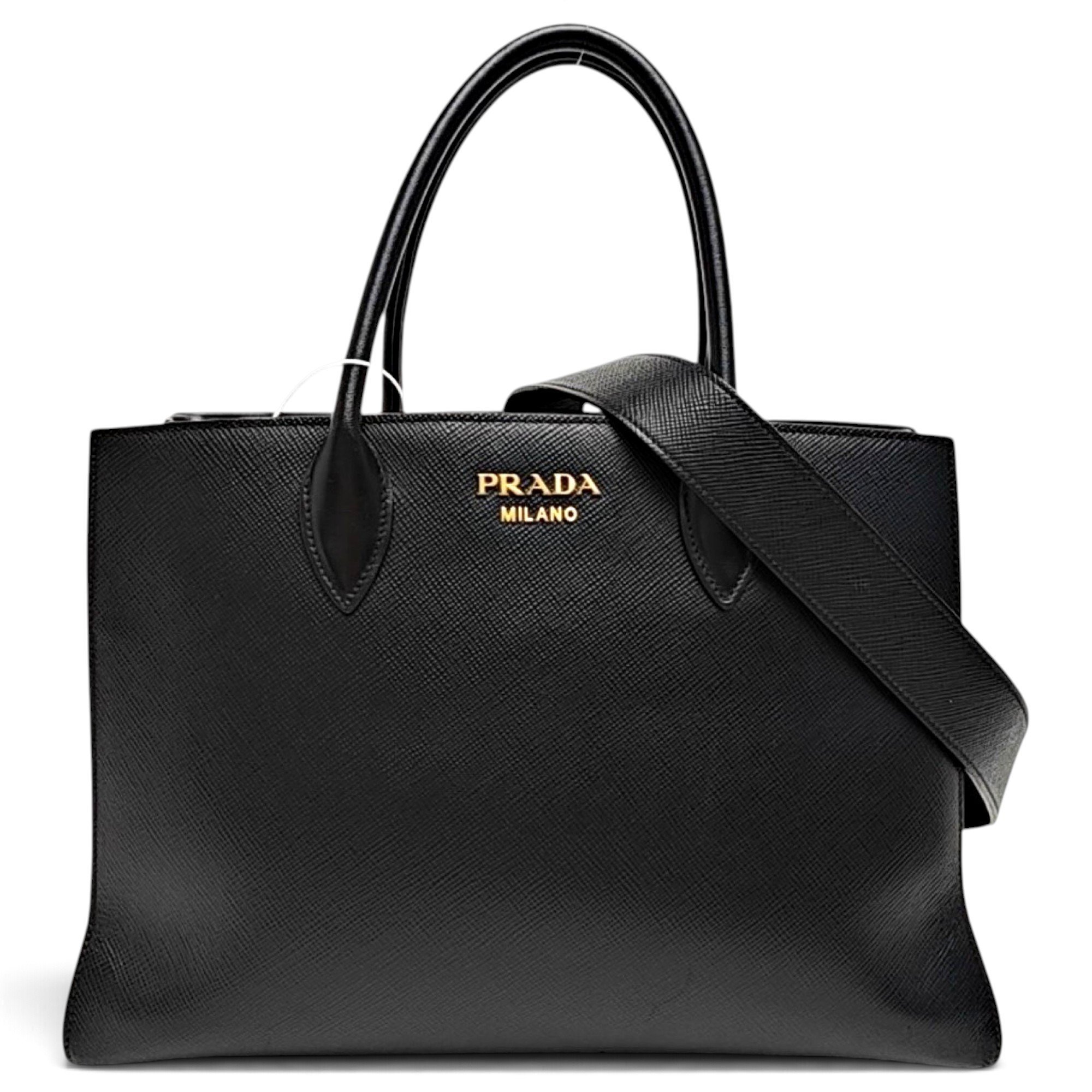 Monochrome leather tote