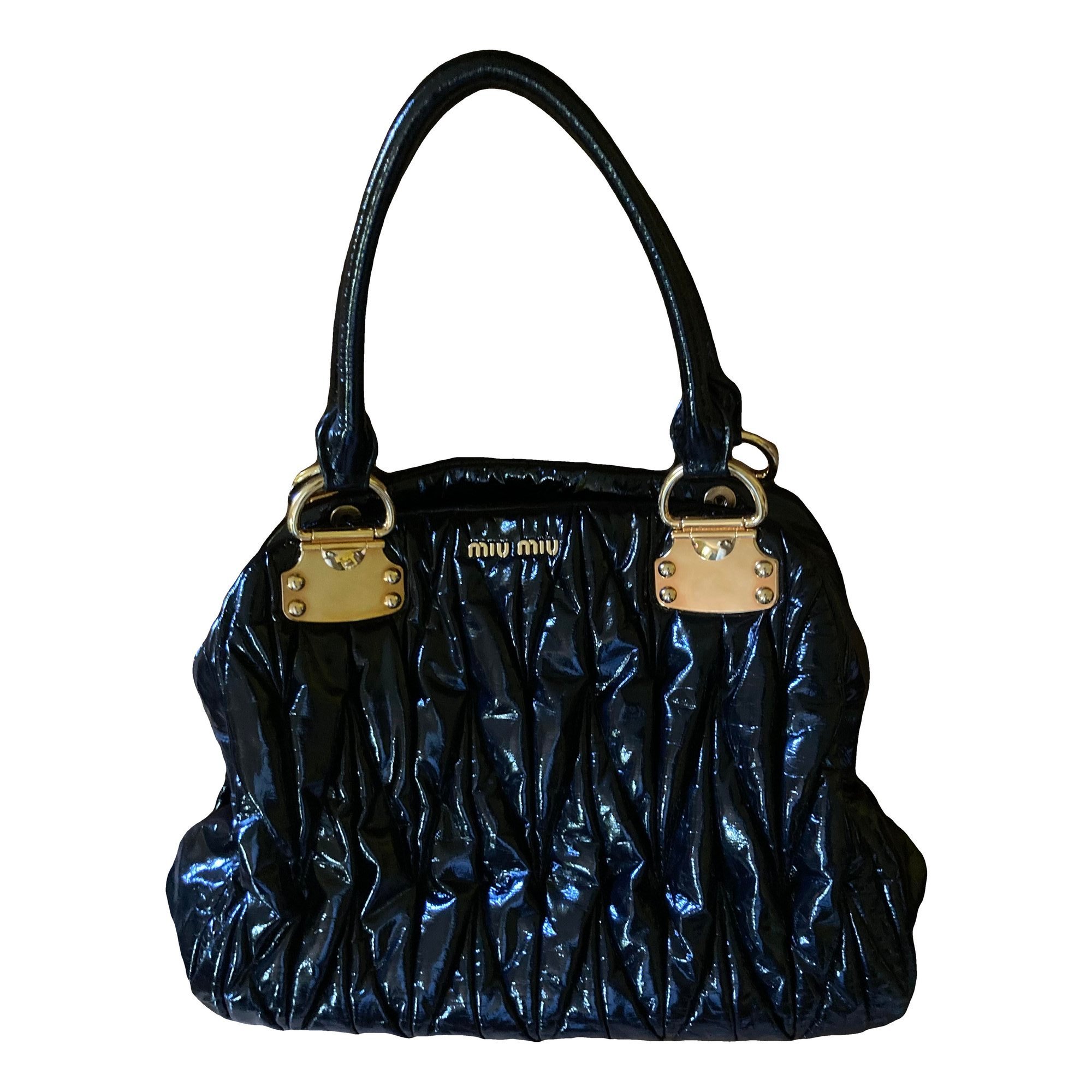 Patent leather handbag