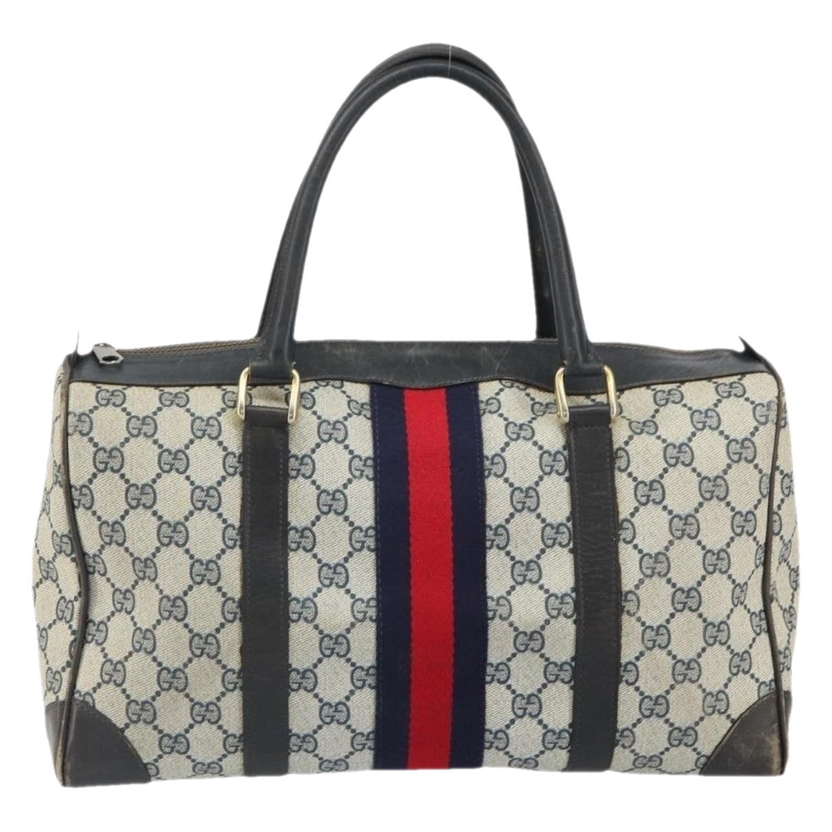 Boston leather bowling bag