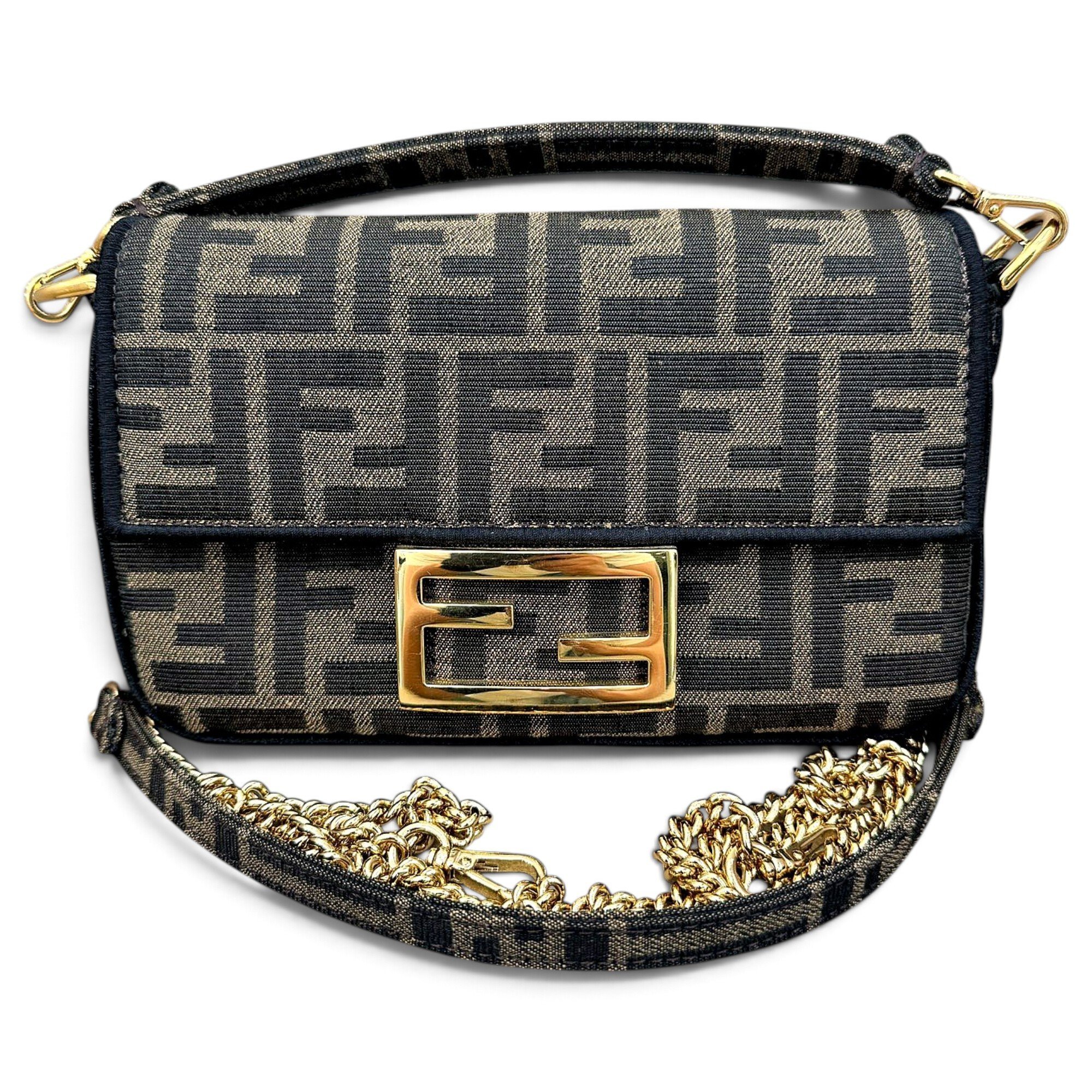 Baguette Chain Midi leather handbag