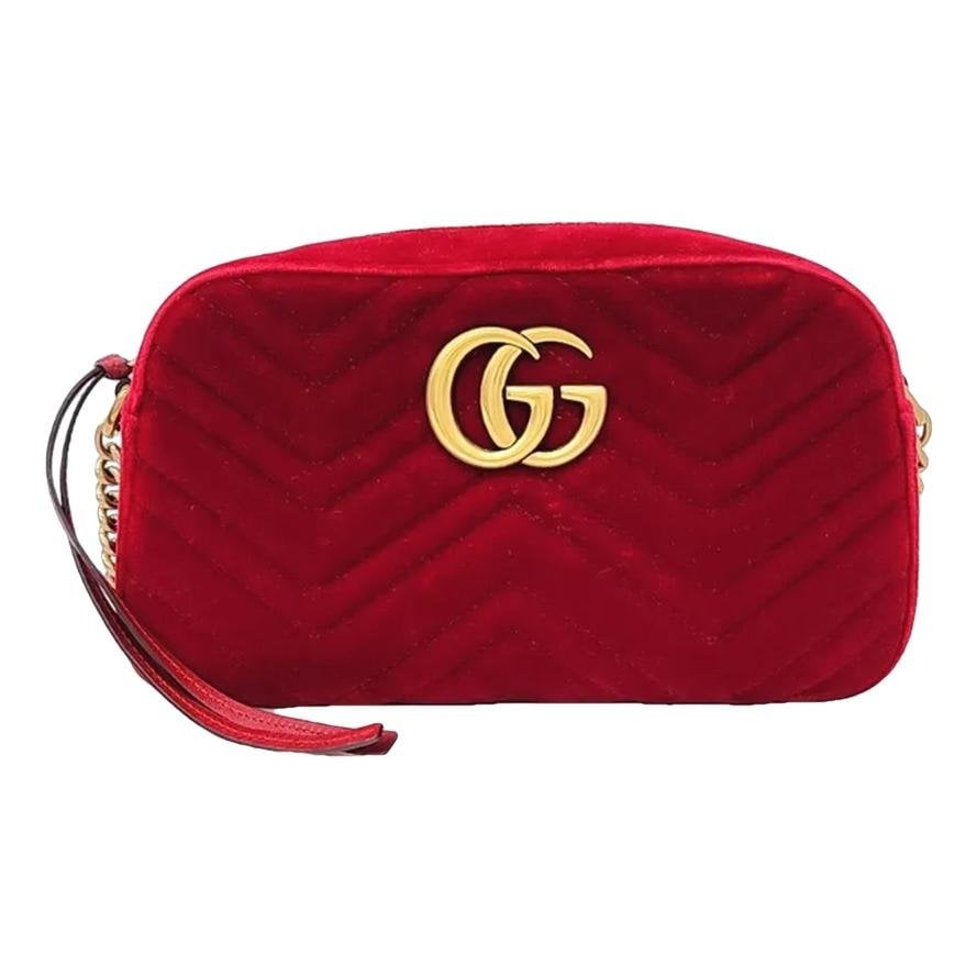 GG Marmont velvet crossbody bag