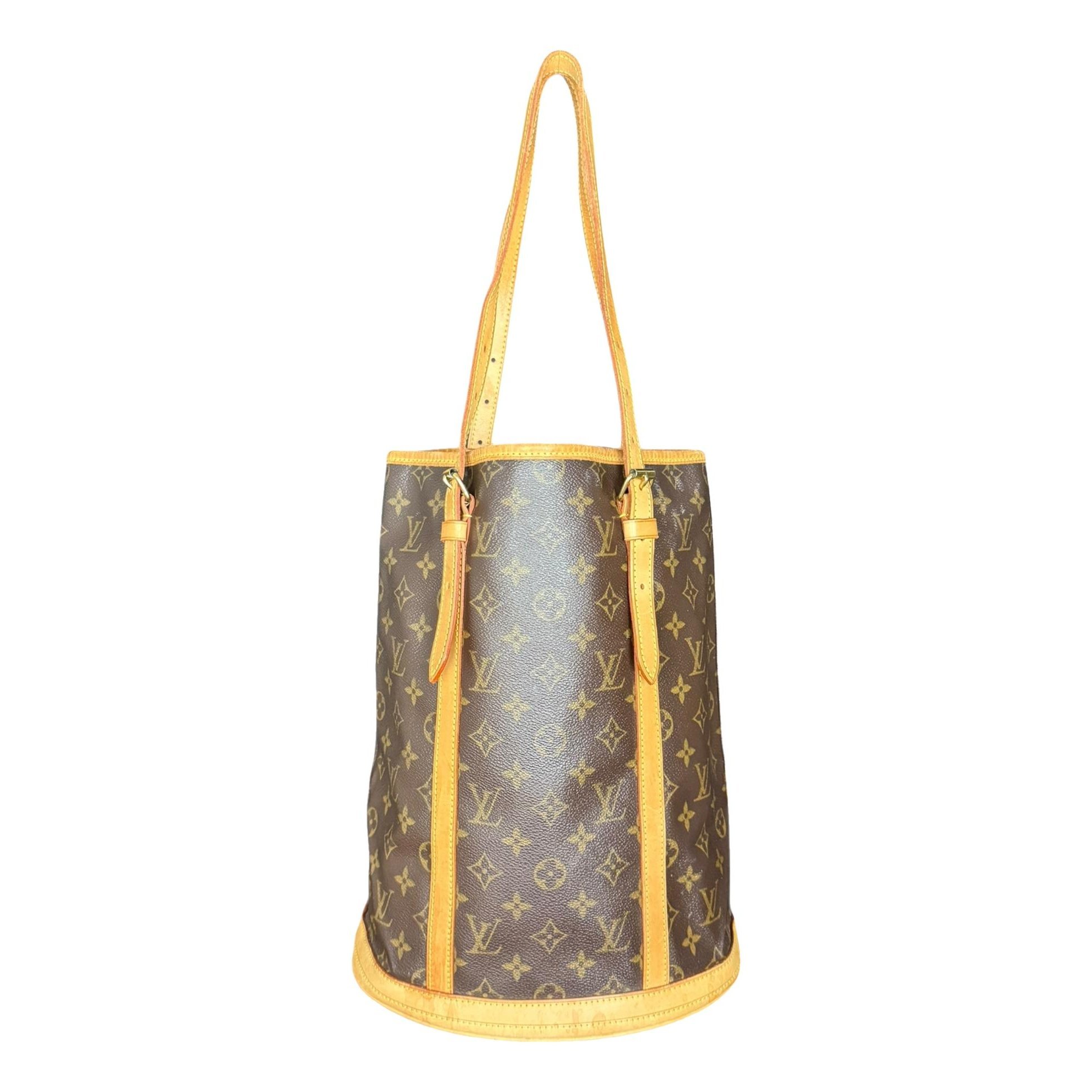 Bucket leather handbag