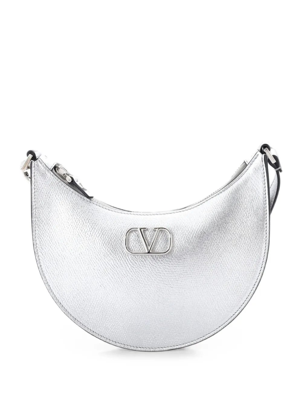 VLogo Leather Mini hobo bag