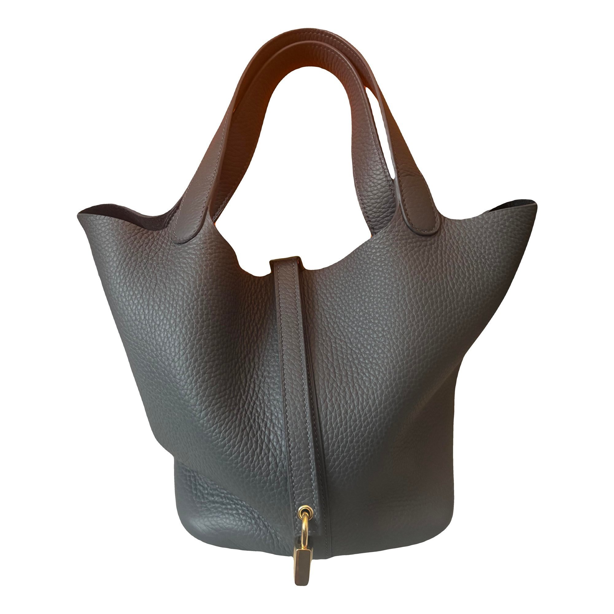 Hermes Picotin 22 Handbag Ardoise Clemence Leather