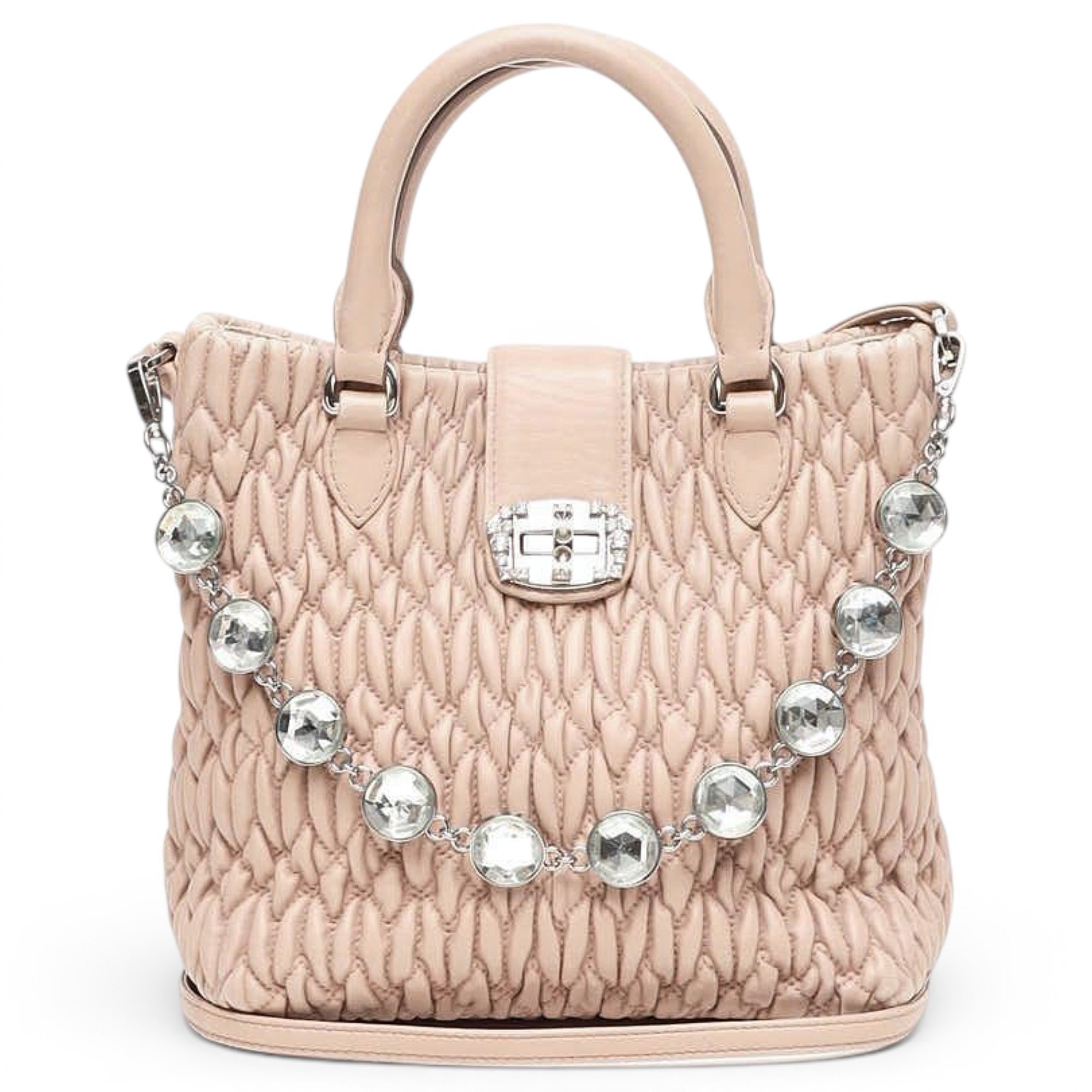 Miu Miu Miu Crystal leather crossbody bag