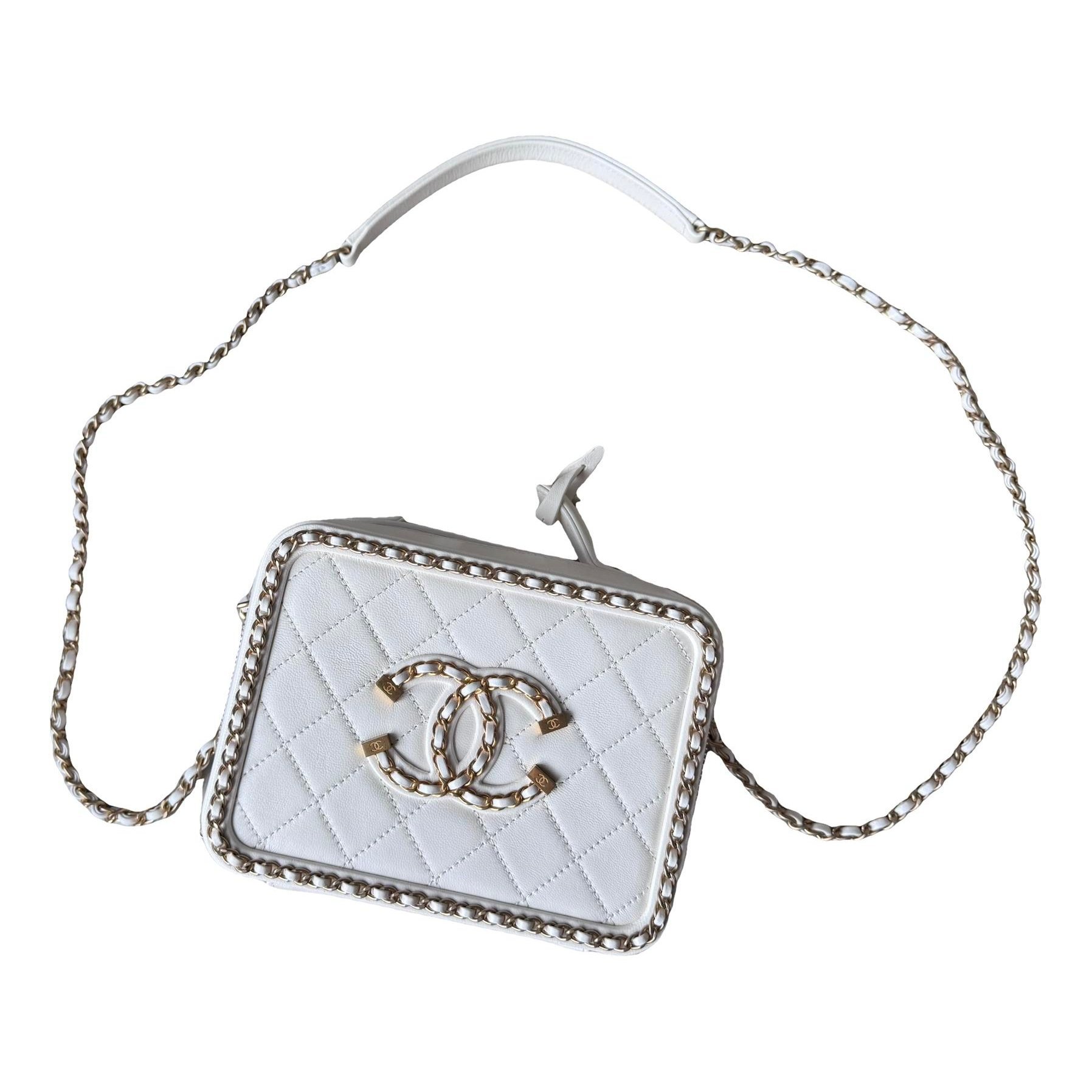 Vanity leather handbag