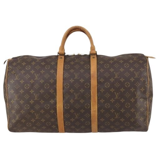 Keepall leather travel bag