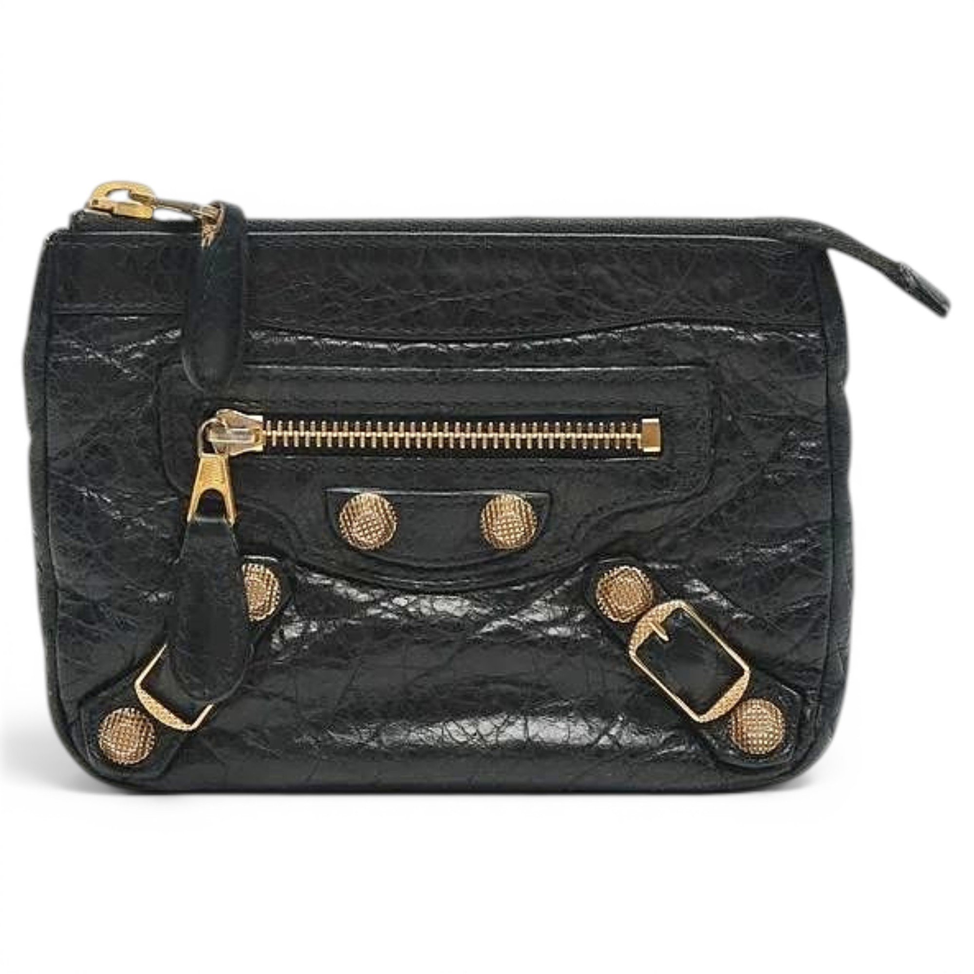 Leather clutch bag