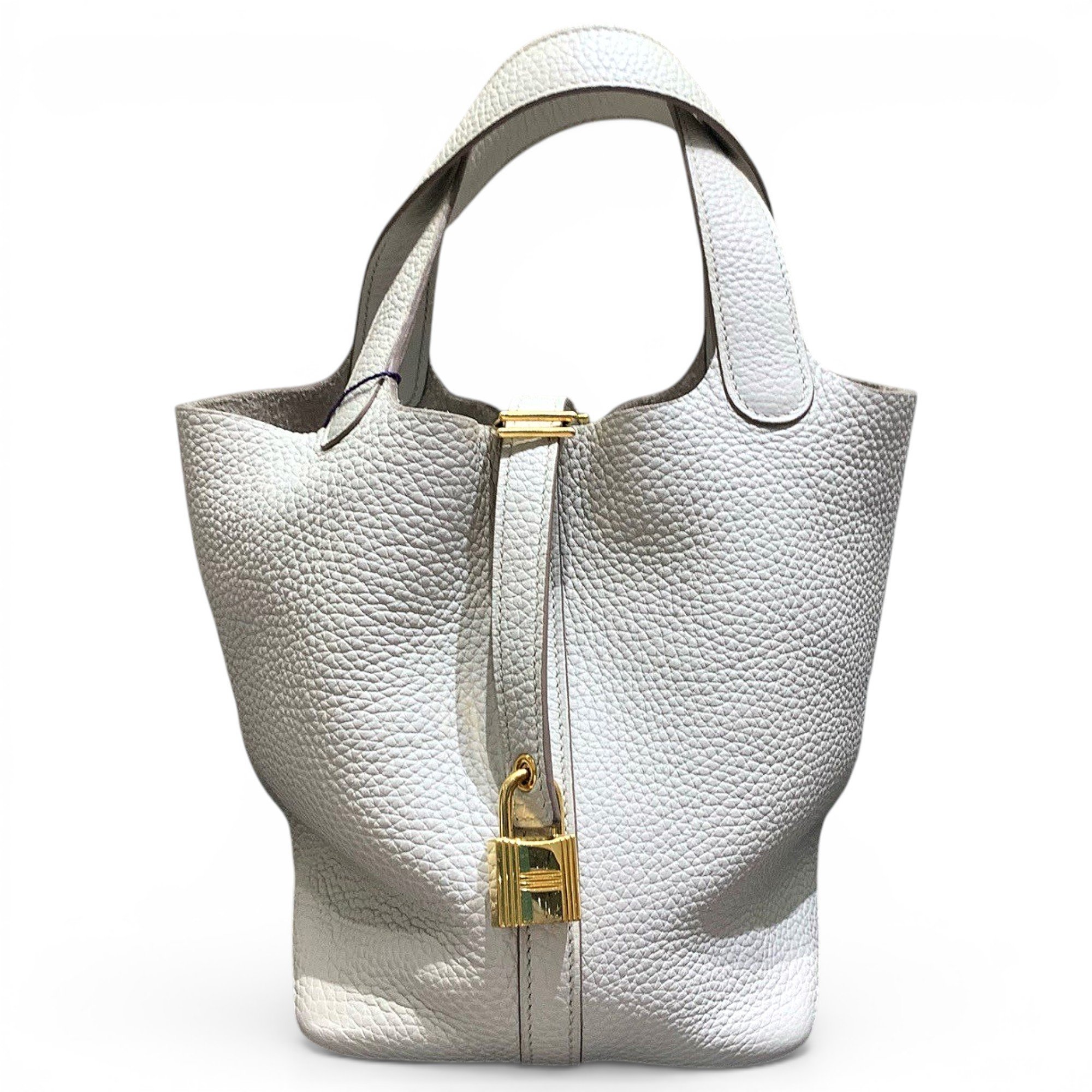 Picotin leather tote