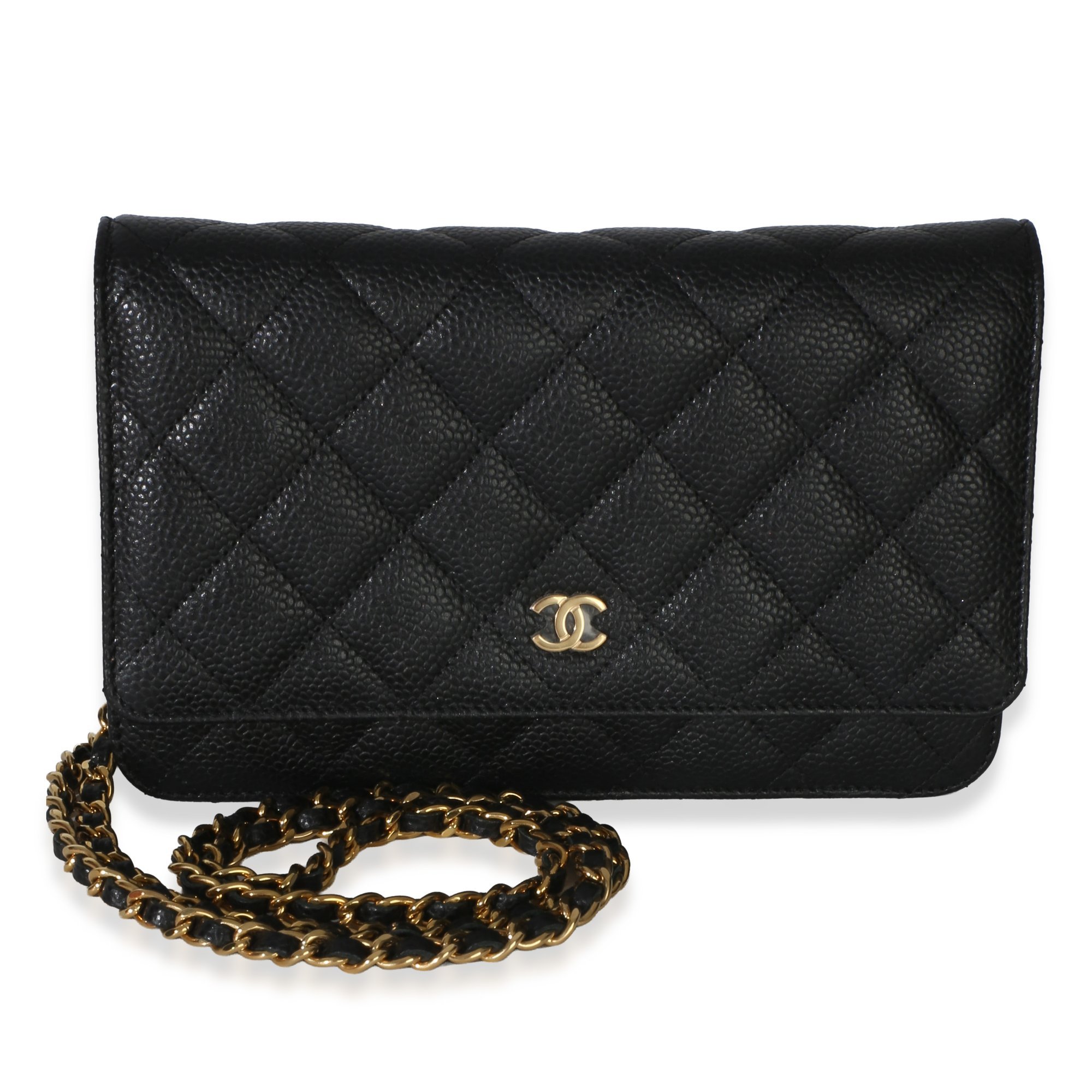 Wallet On Chain leather handbag