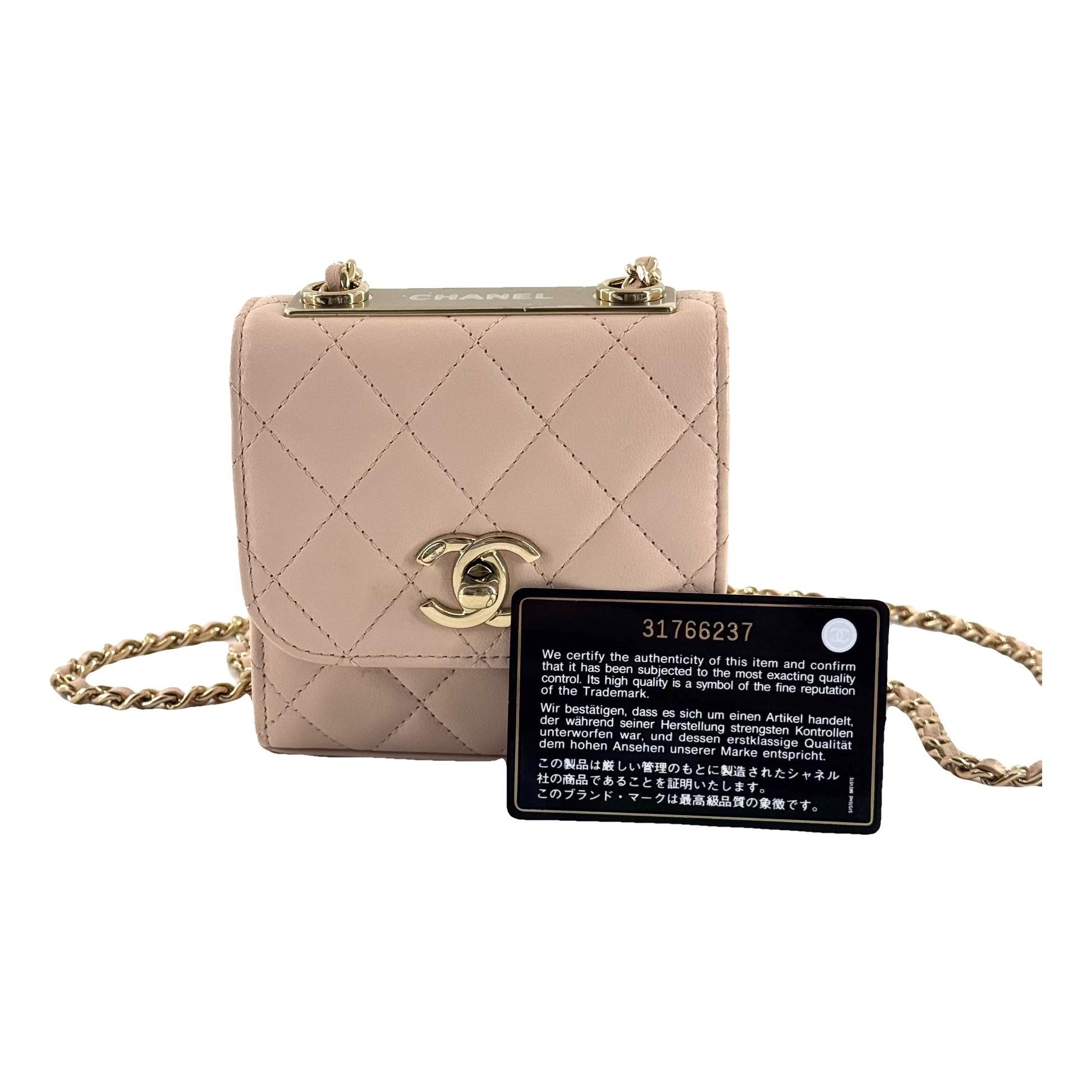 Trendy CC leather crossbody bag