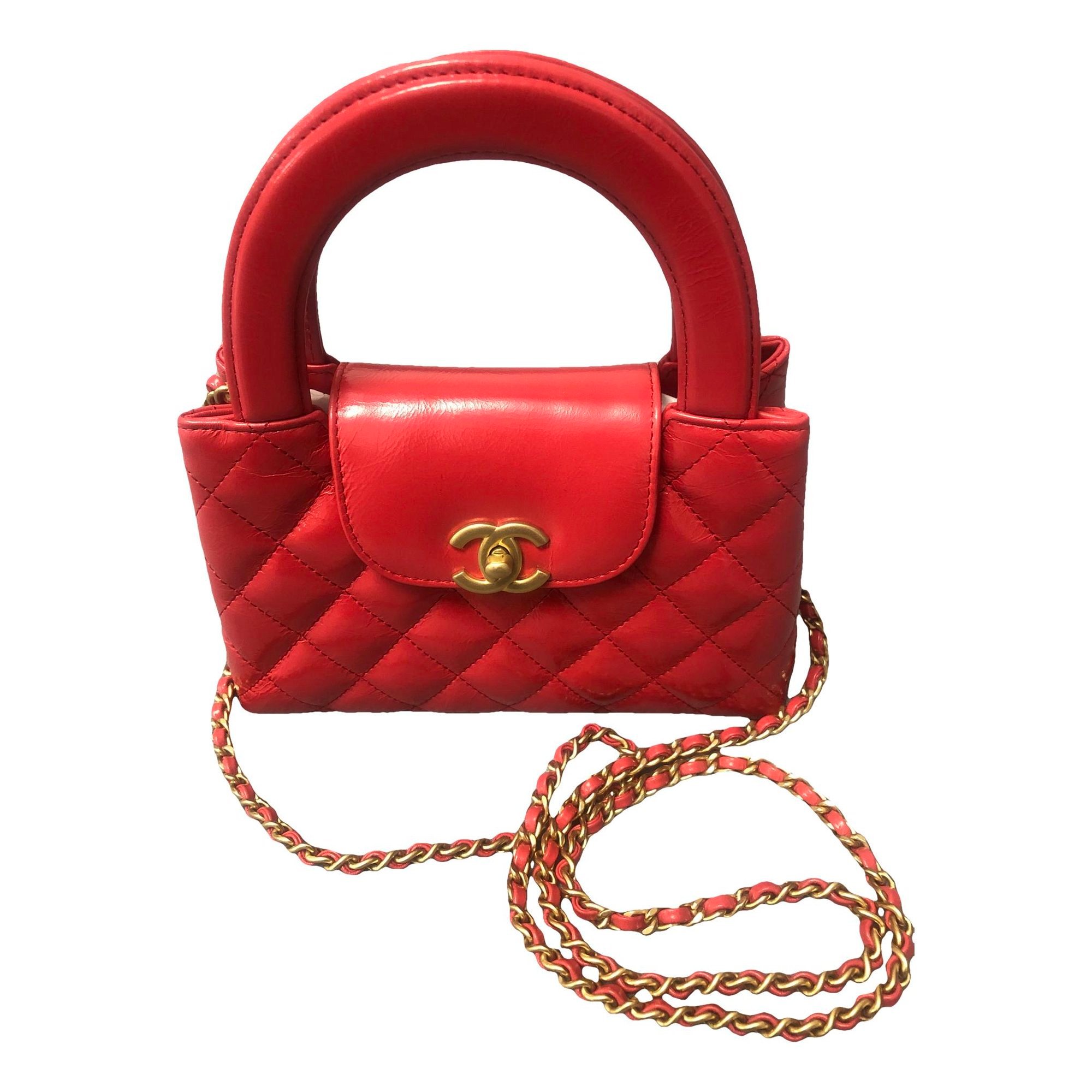 Mini Shopping leather handbag