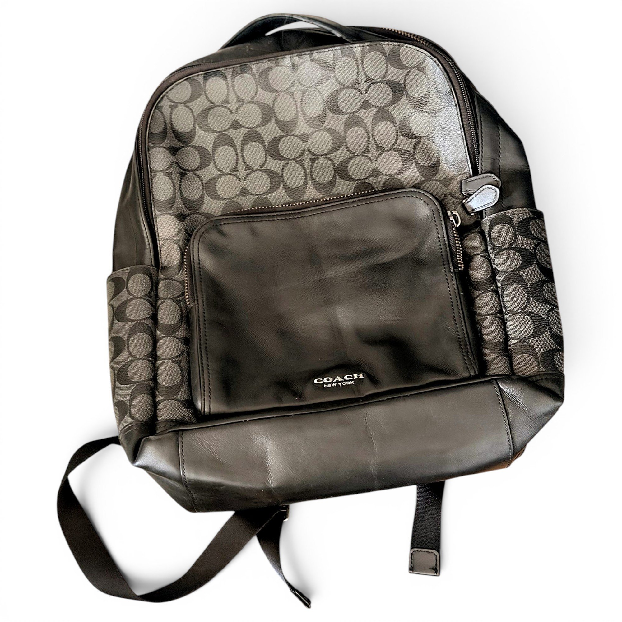 Campus leather backpack