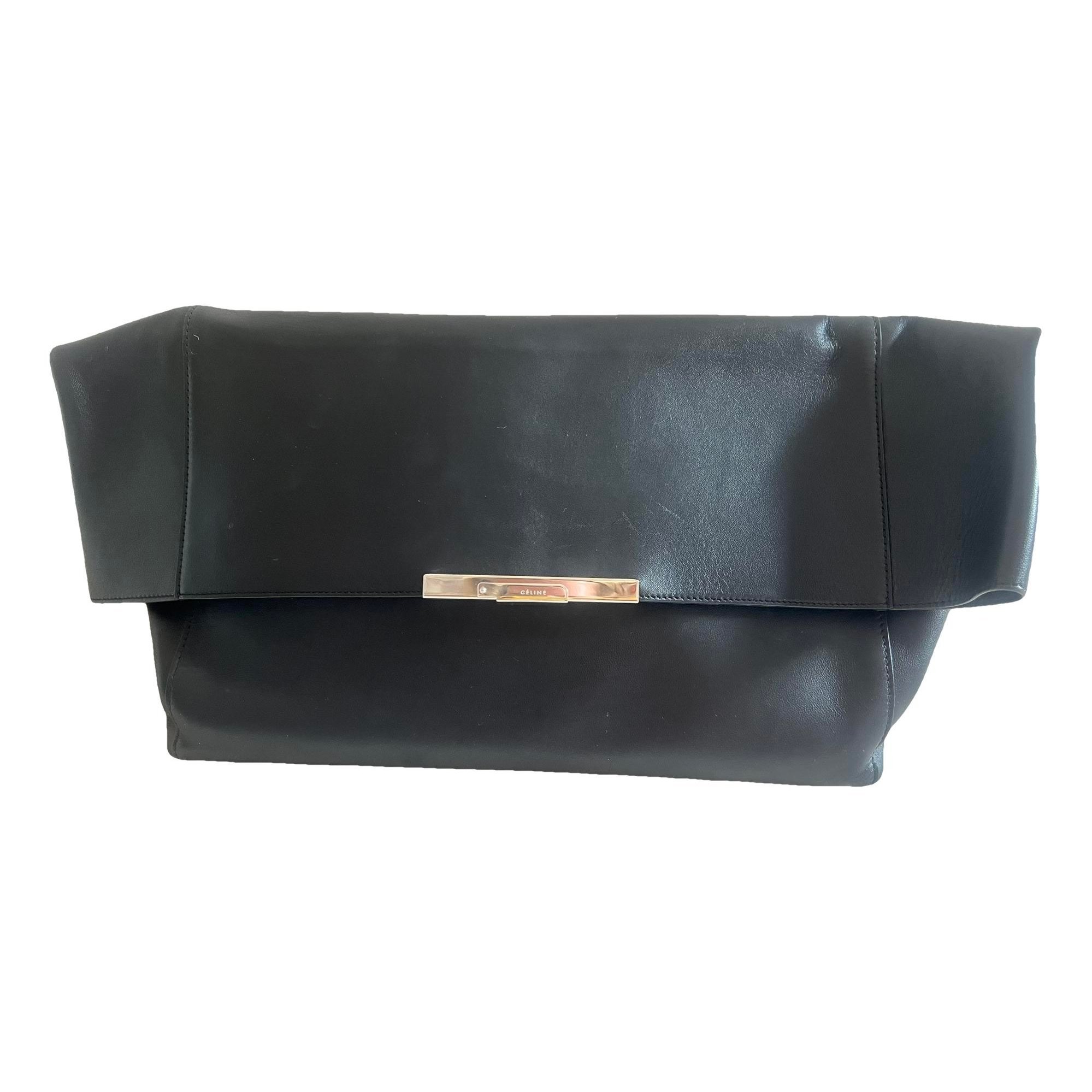 Leather clutch bag