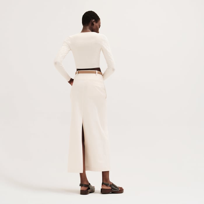 Blanc Naturel Long Skirt