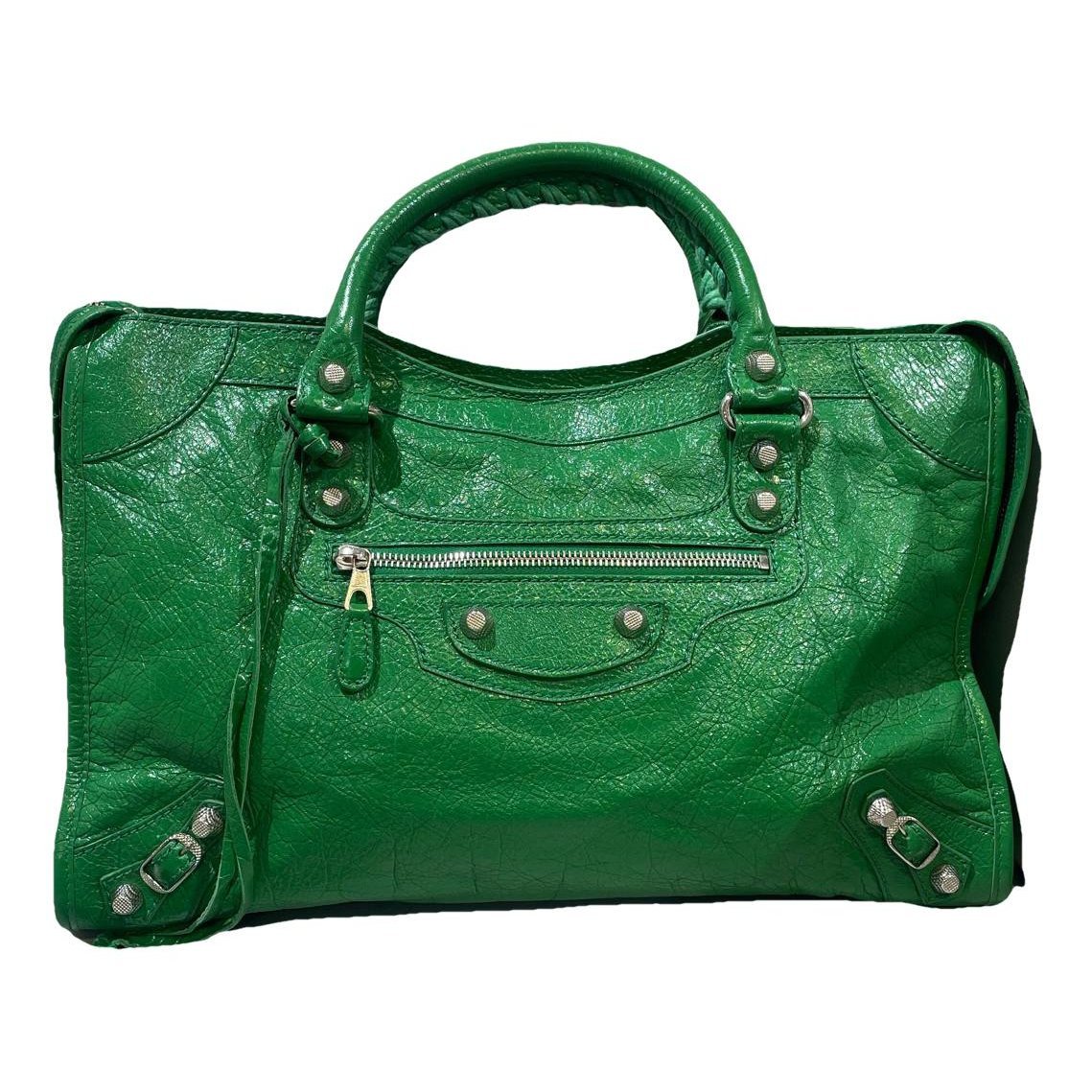 City leather handbag