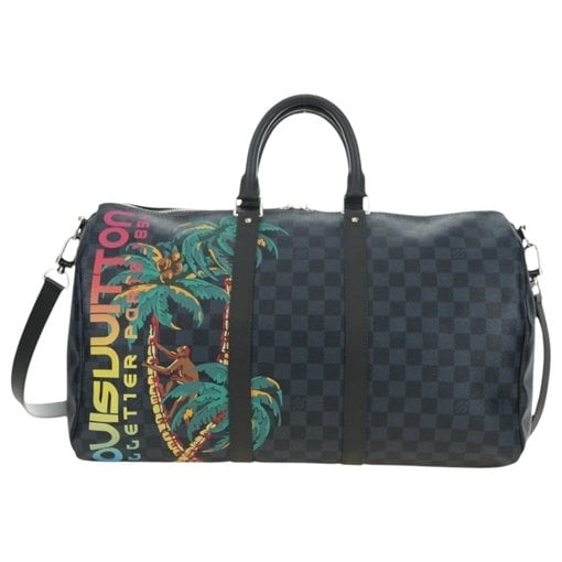 Louis Vuitton Keepall cloth travel bag