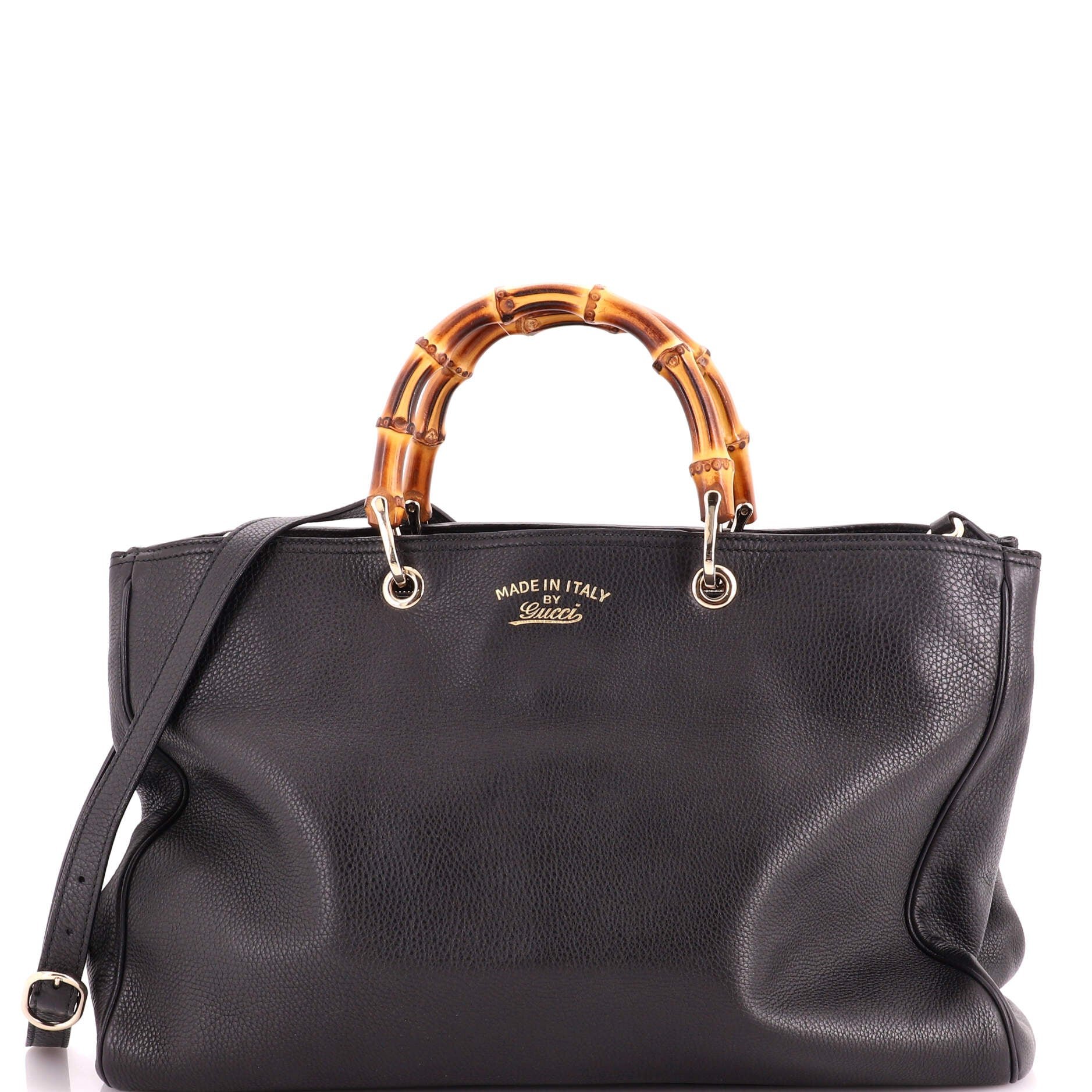 Bamboo Shopper Tote Leather Large