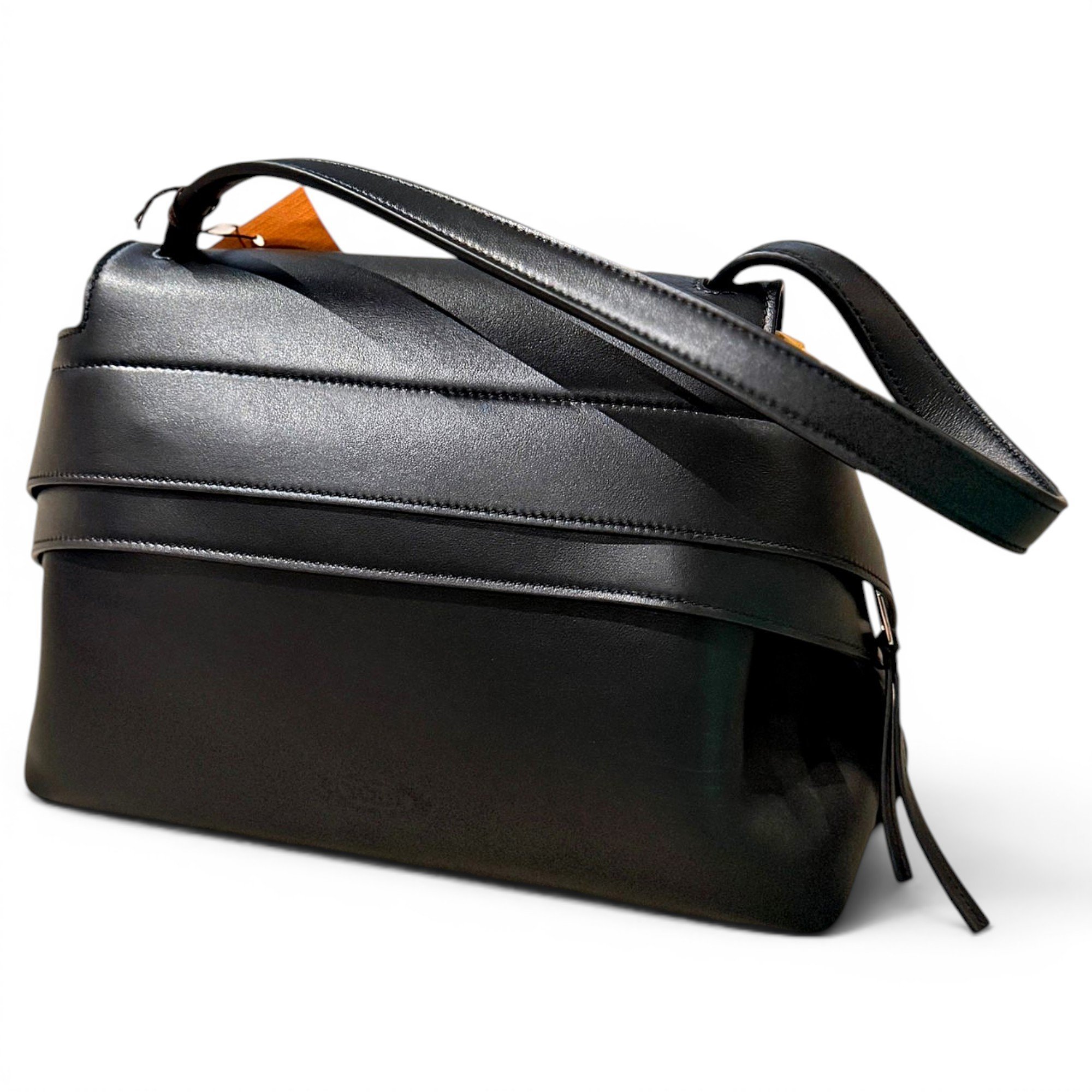 Wave leather handbag