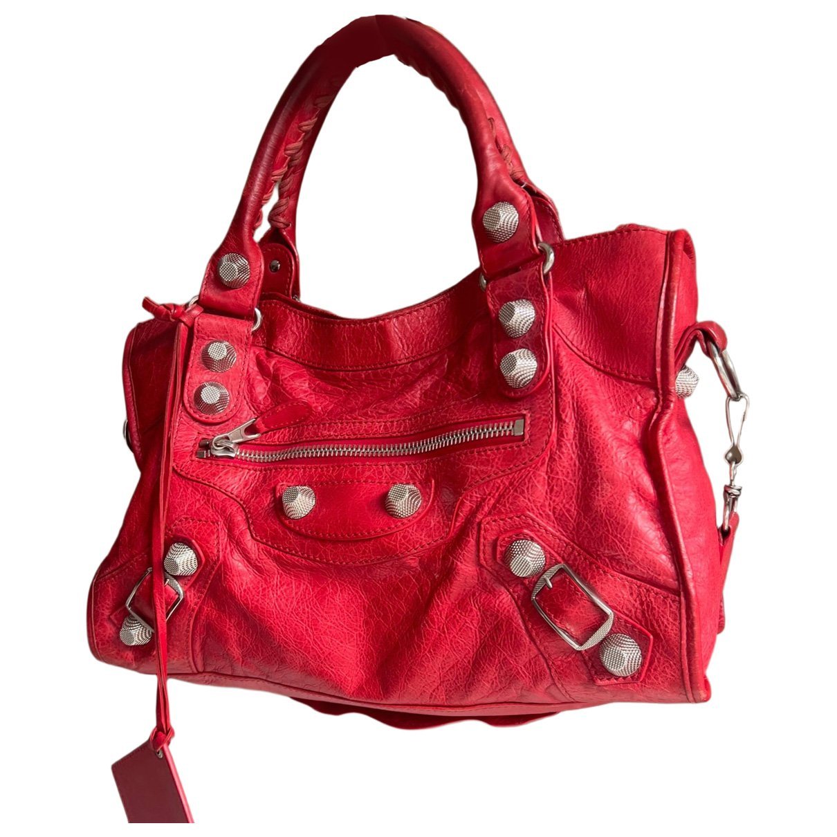 City leather handbag