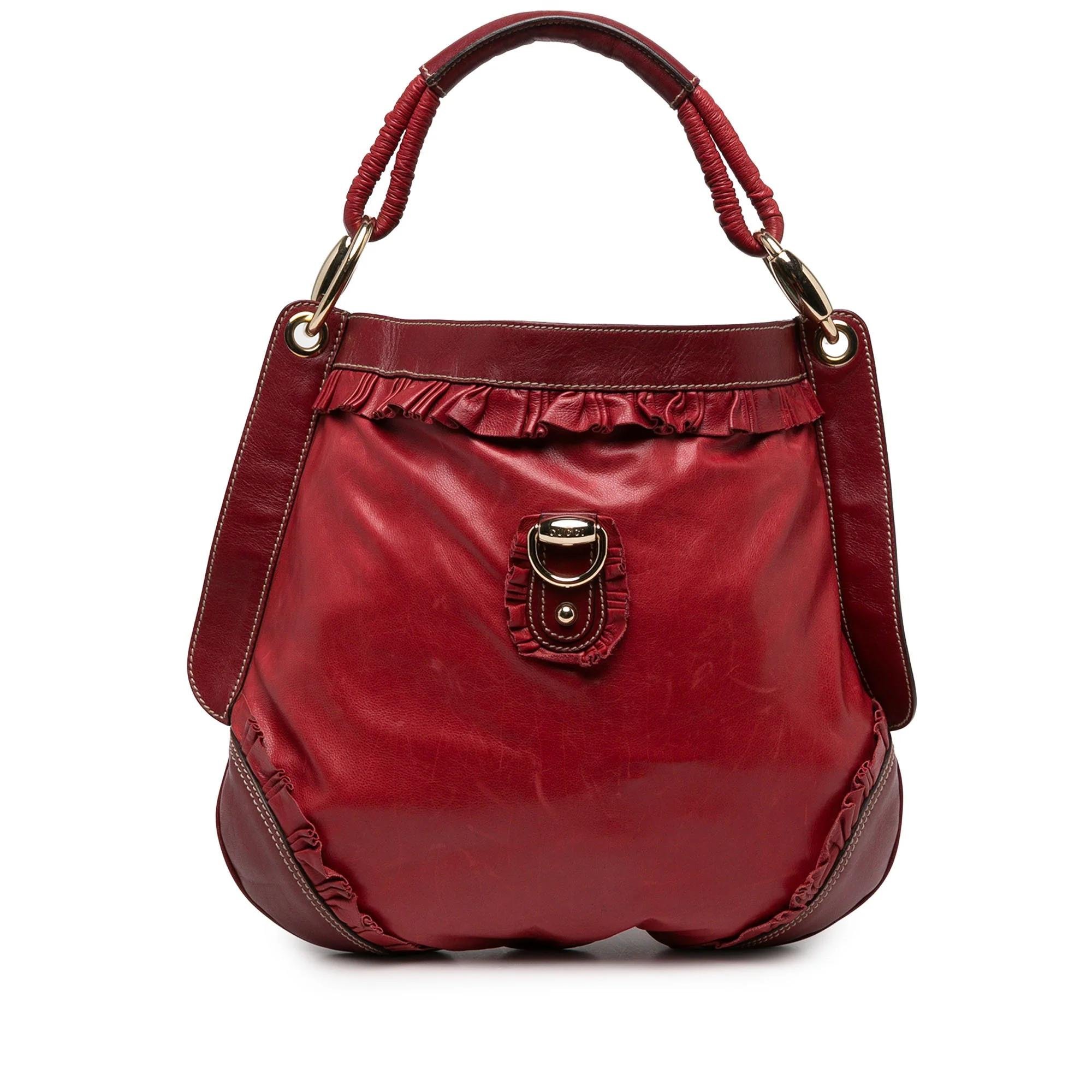 D-Ring pony-style calfskin handbag
