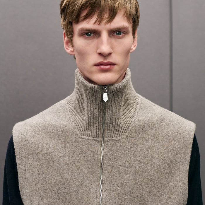 Vigoureux Vest With Leather Details