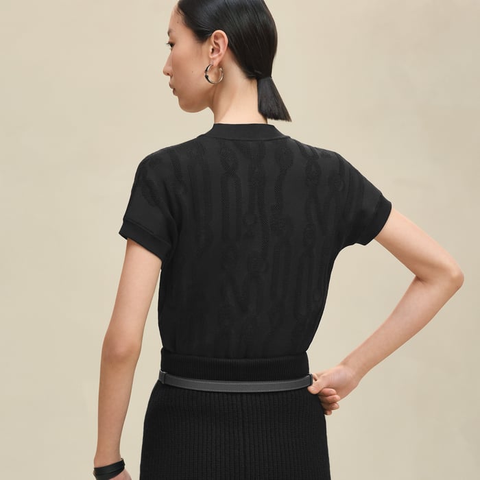 Noir "Palefroi Remix" Short Sleeve Sweater