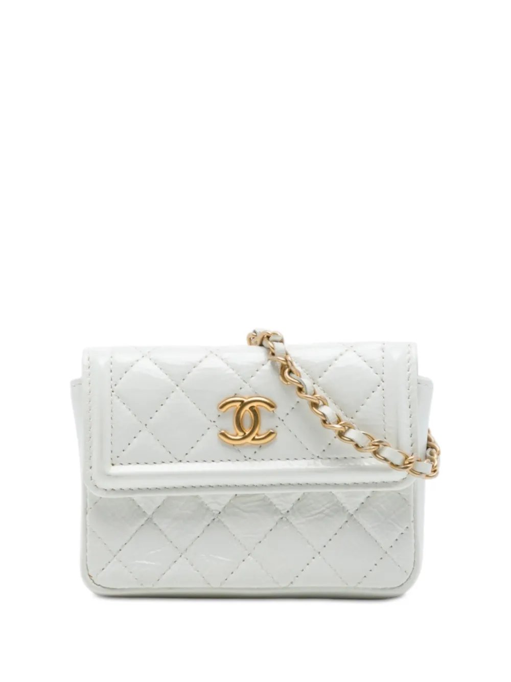 2020 CC Quilted Shiny Aged Calfskin Waist Bag belt bag
