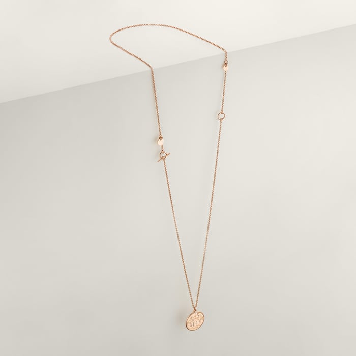 Sans Coloris Hermès Ex-libris Long Necklace, Medium Model