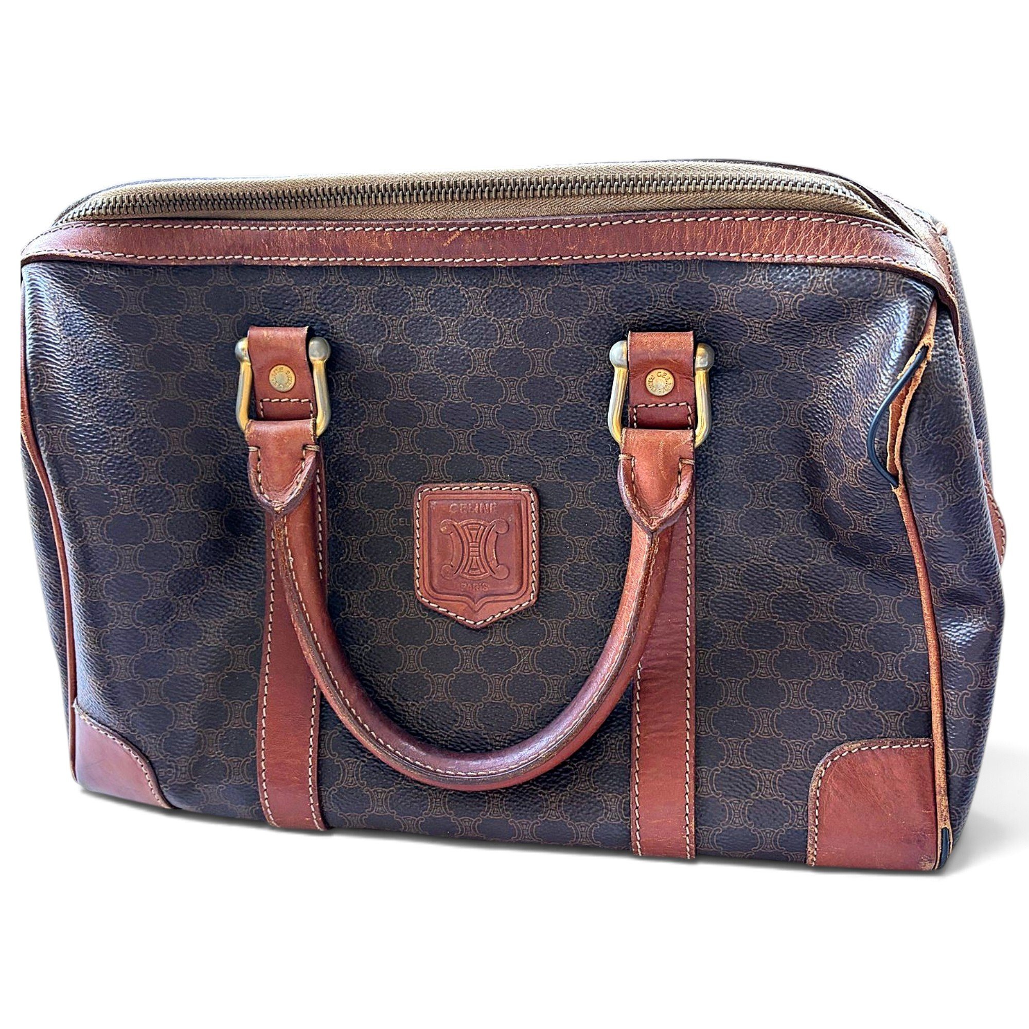 Leather bowling bag