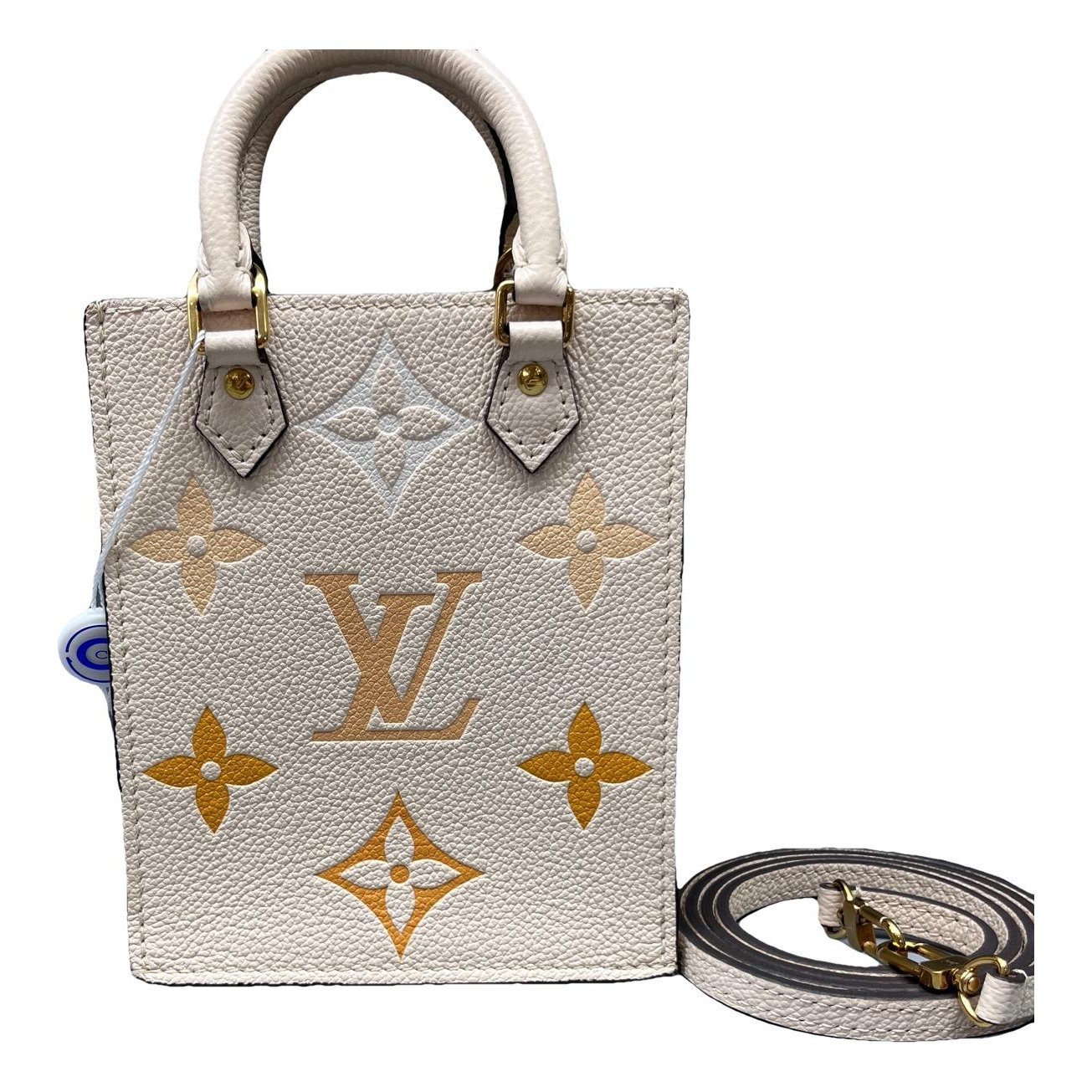 Plat leather handbag