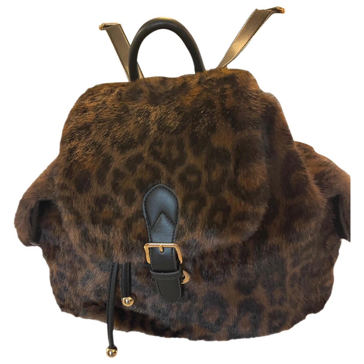 Faux fur backpack