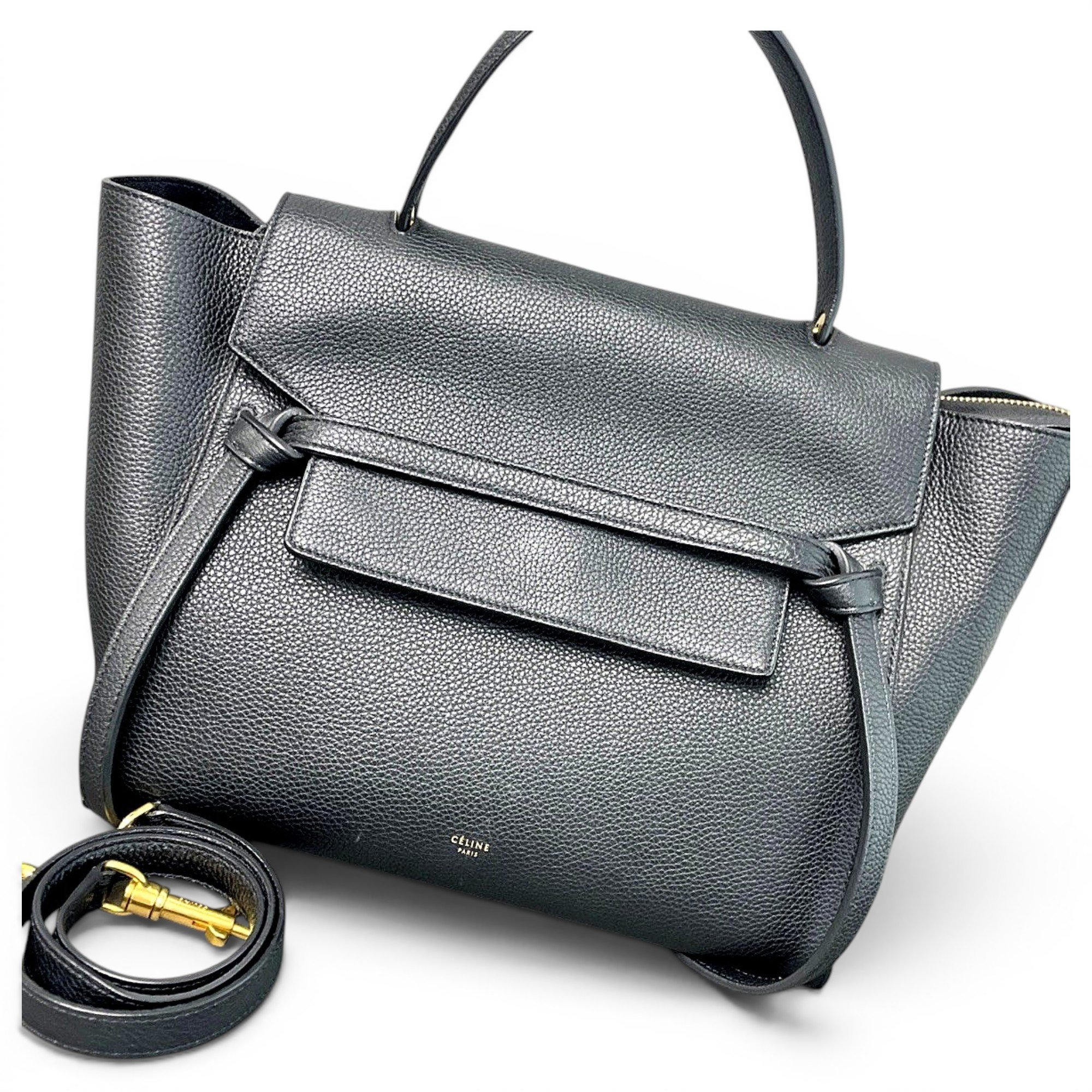 Belt leather handbag