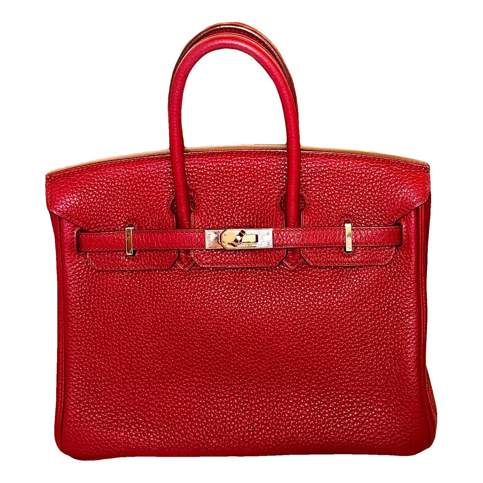 Hermes Birkin 25 Handbag Togo Leather