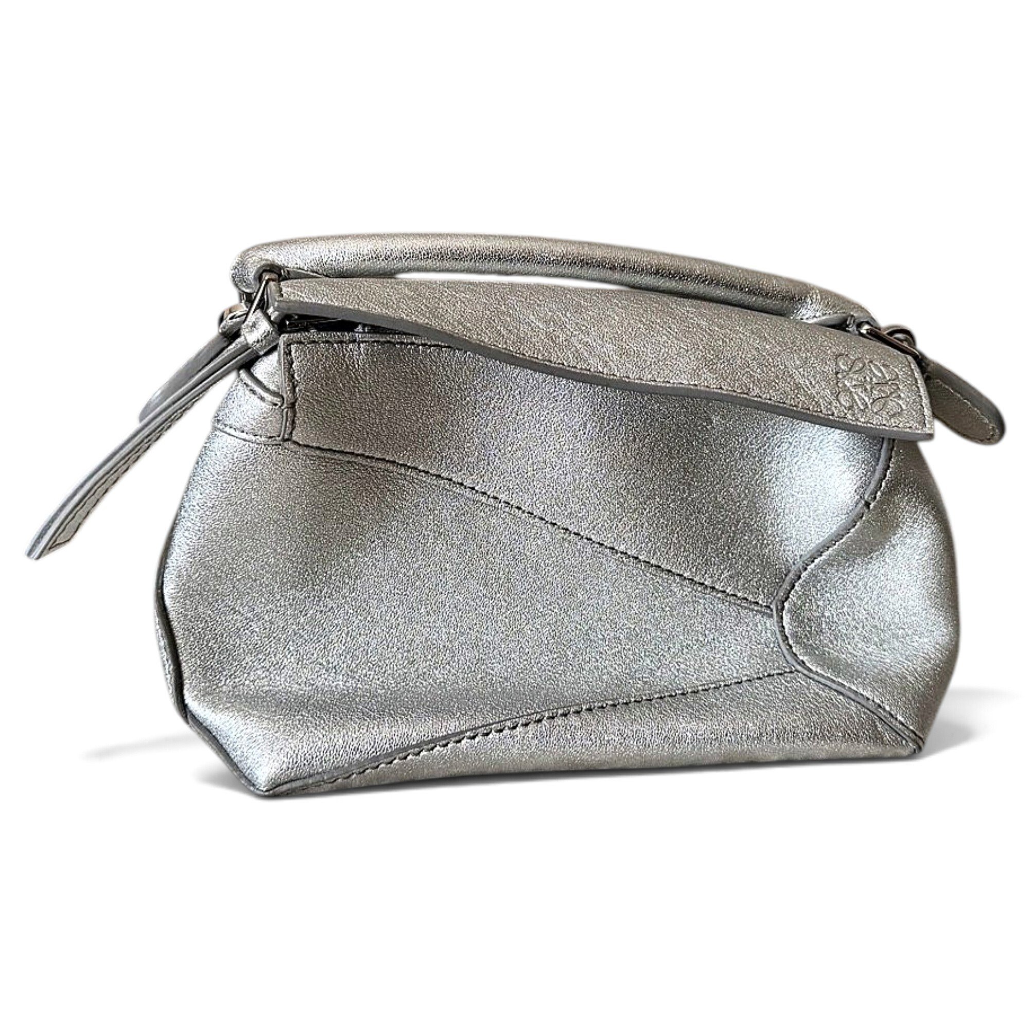 Puzzle leather crossbody bag