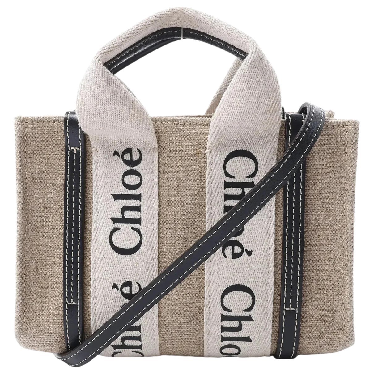 Woody linen handbag
