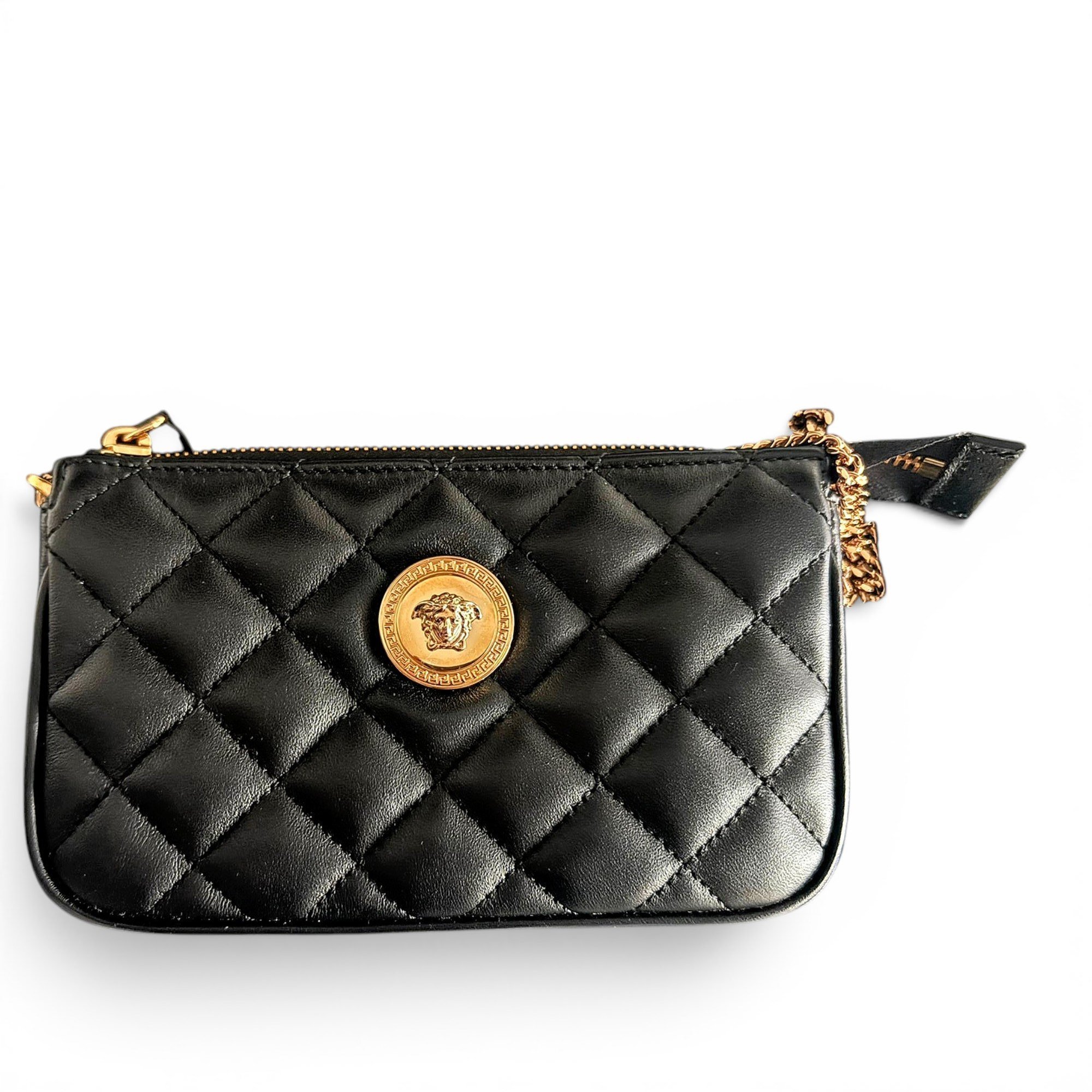 Leather clutch bag