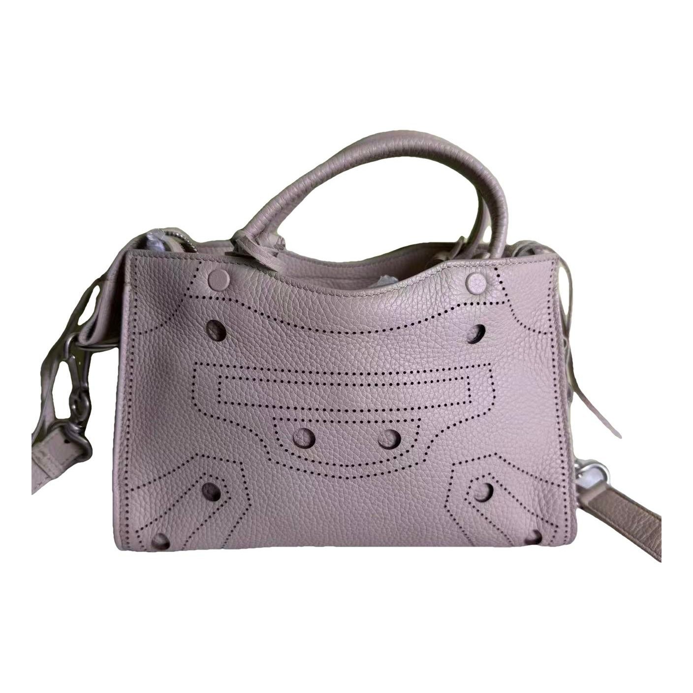 Classic Metalic leather handbag