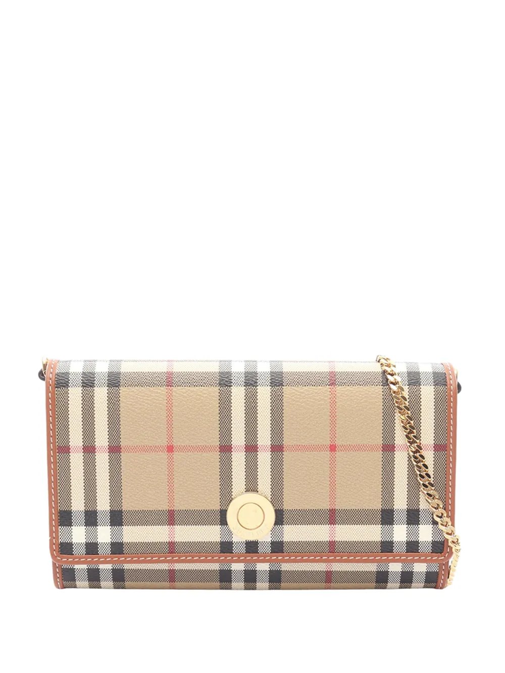 2000-2017 House Check Coated Canvas Wallet On Chain crossbody bag