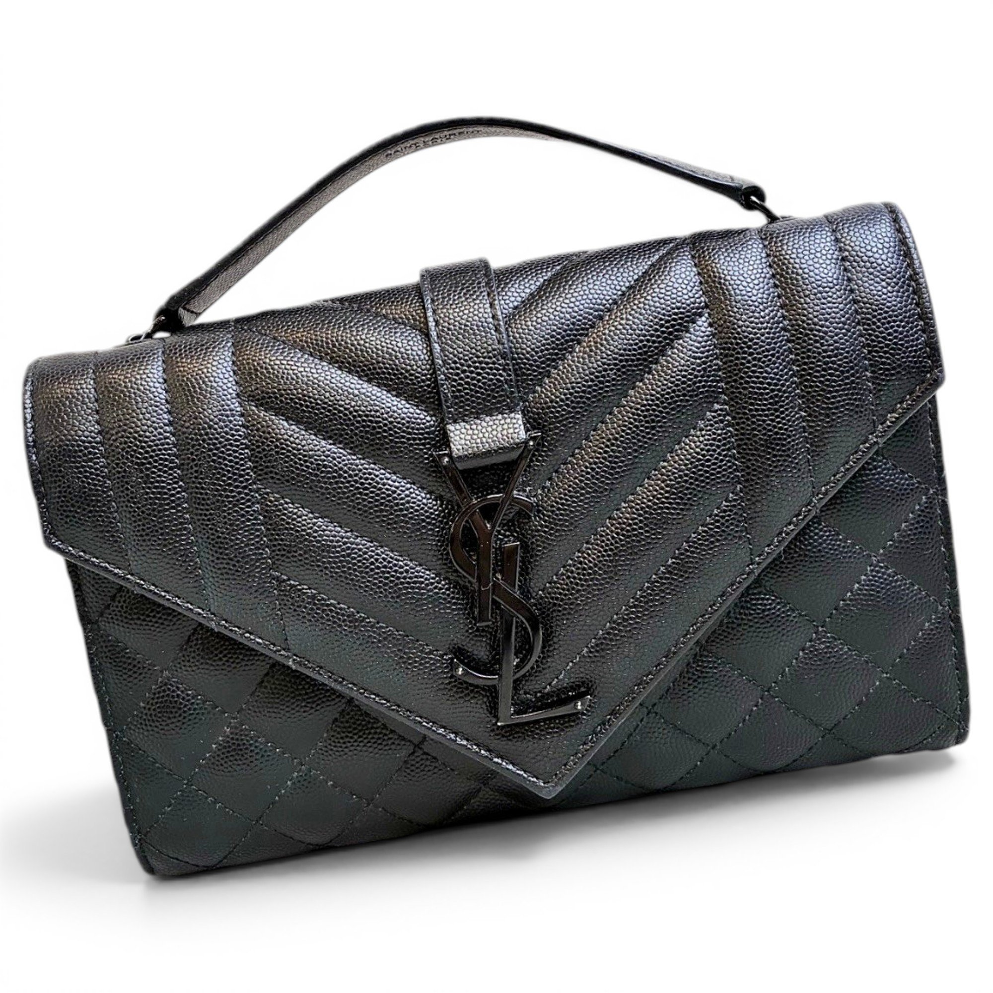 Envelope leather handbag