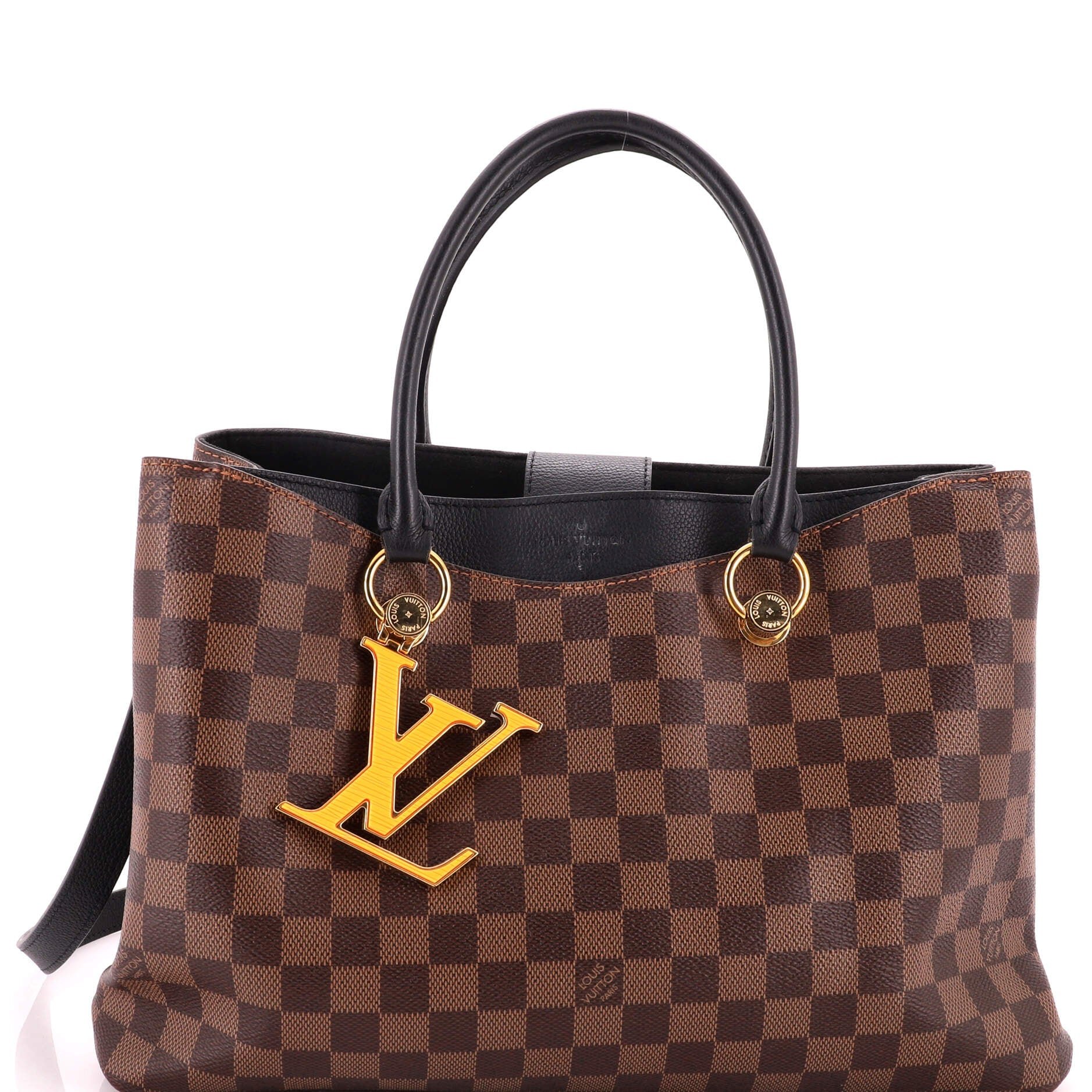 LV Riverside Handbag Damier with Leather